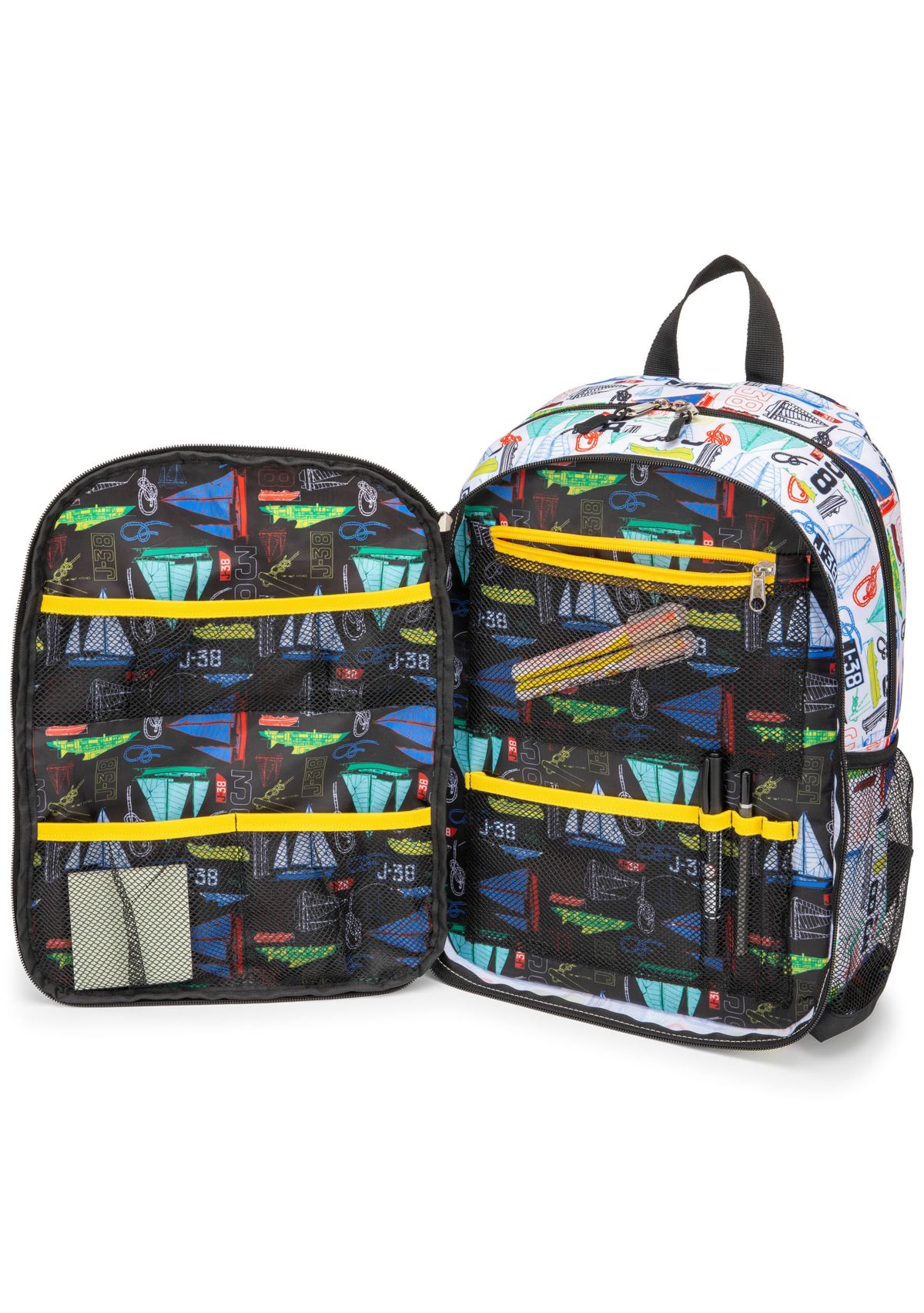 Kids Backpack for Kindergarten, Elementary School | 16" Tall | Sailboats