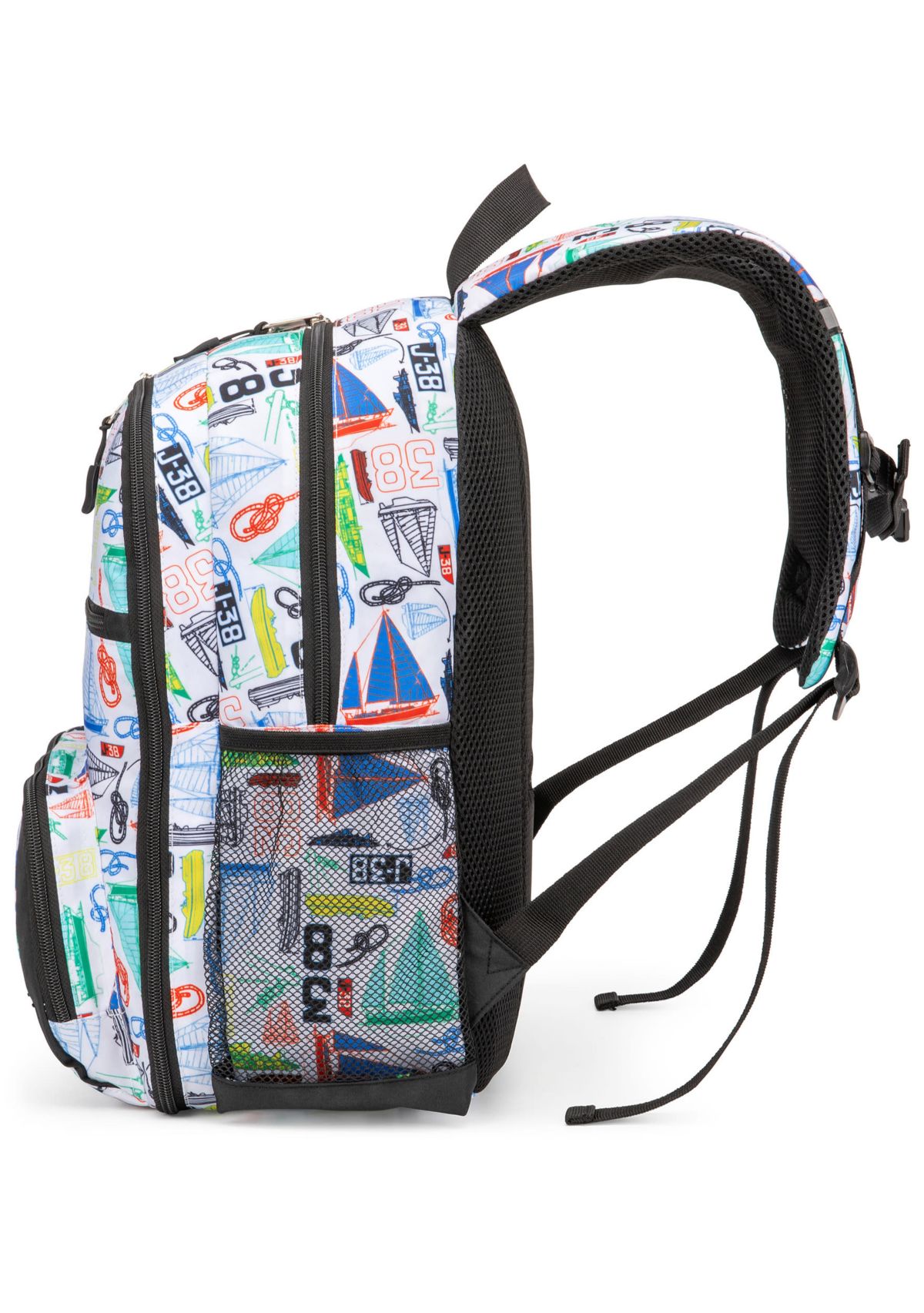 Kids Backpack for Kindergarten, Elementary School | 16" Tall | Sailboats