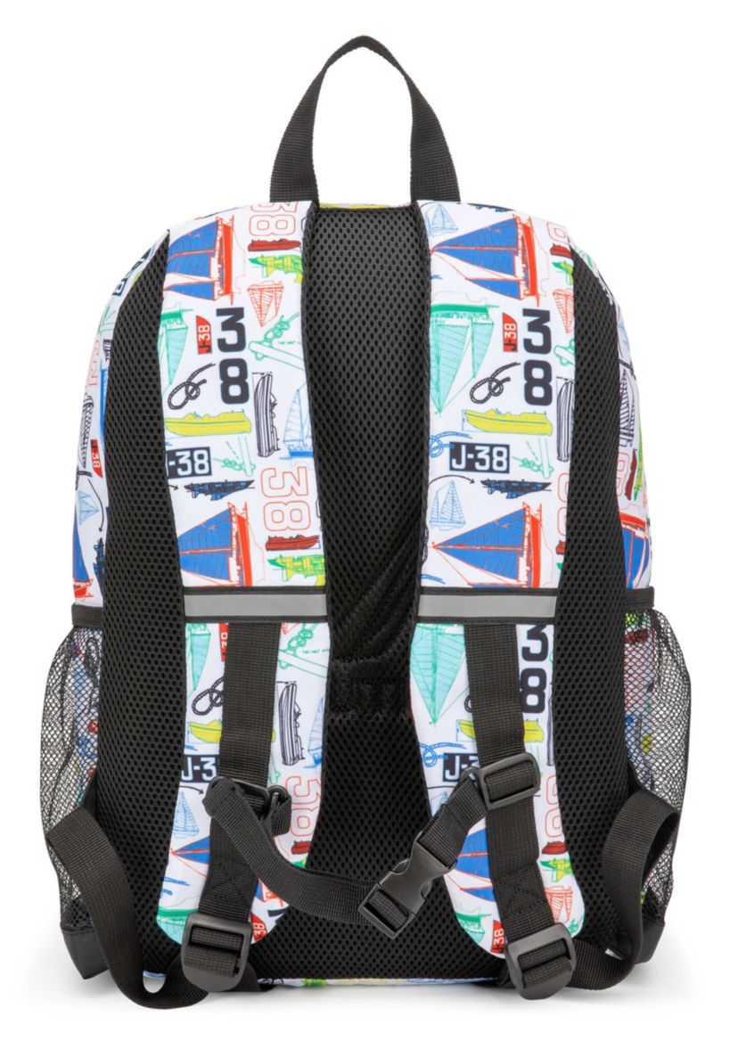 Kids Backpack for Kindergarten, Elementary School | 16" Tall | Sailboats