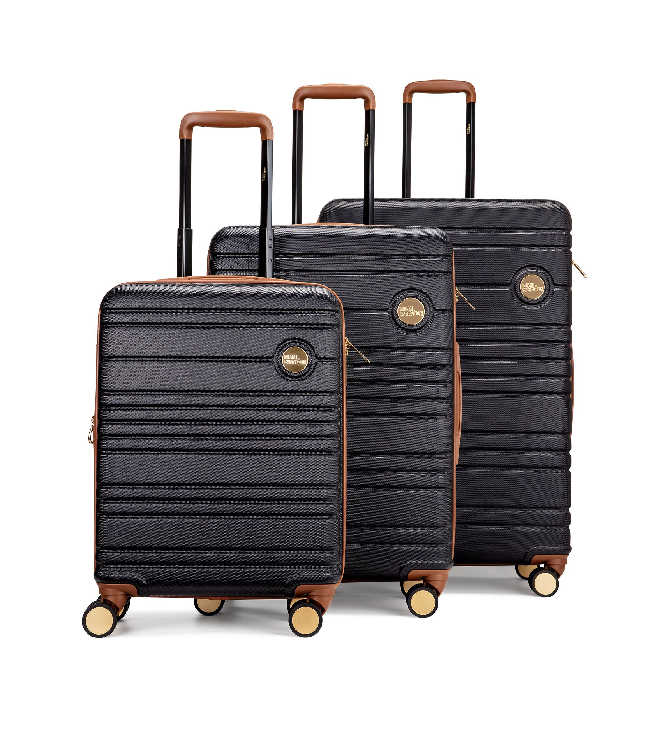 Brickell 3 Piece Expandable Retro Spinner Luggage Set