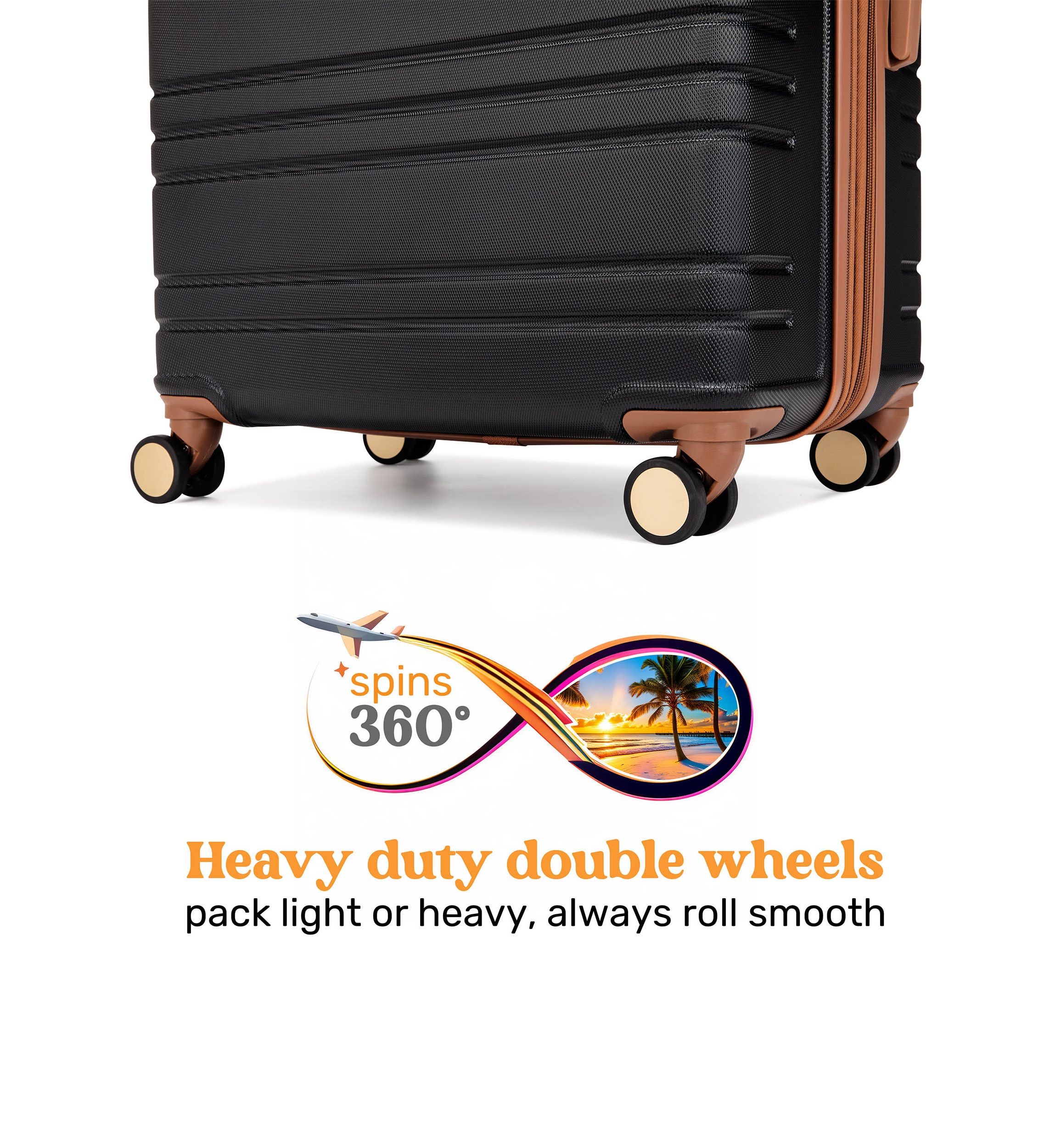 Brickell 3 Piece Expandable Retro Spinner Luggage Set
