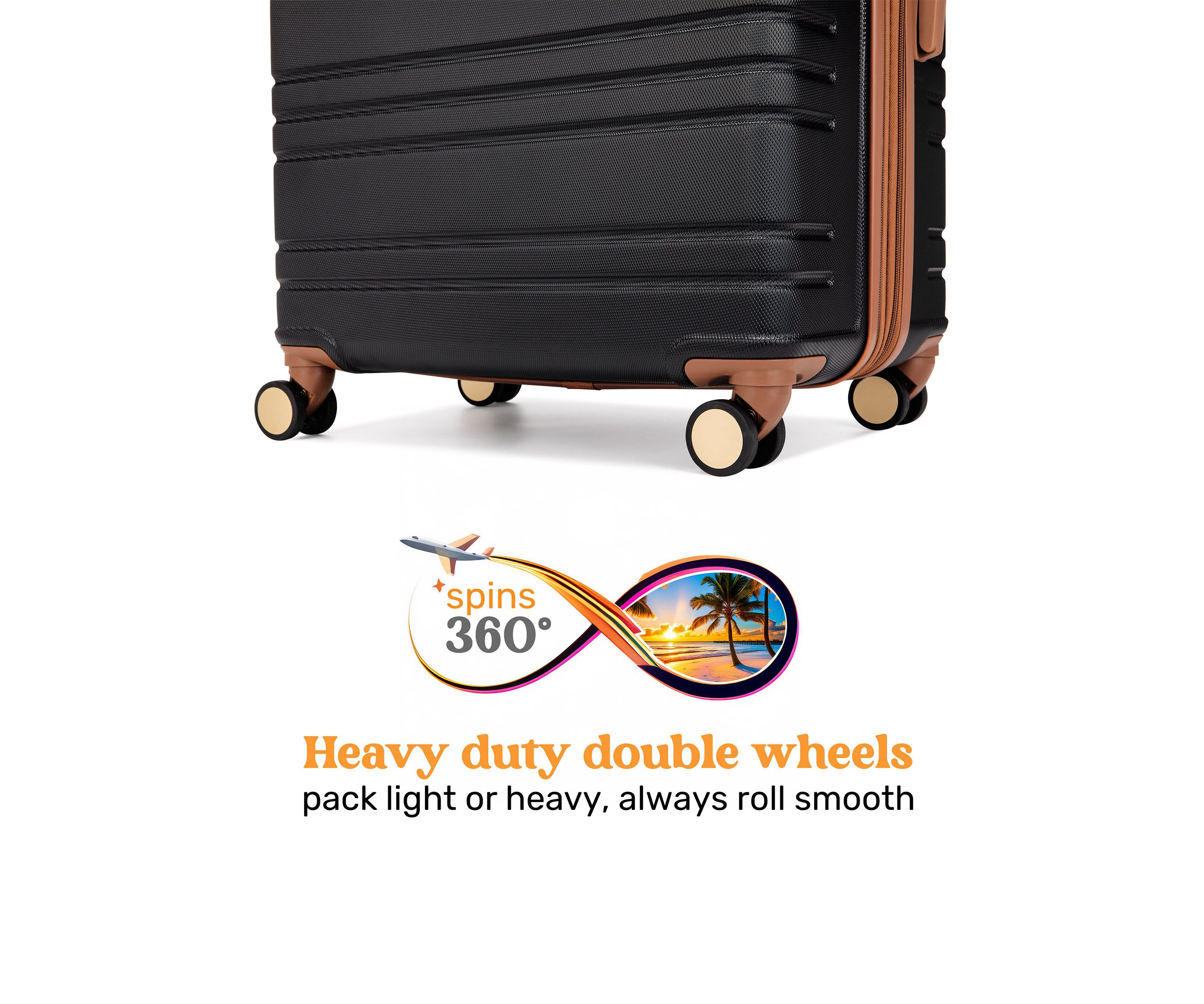 Brickell 3 Piece Expandable Retro Spinner Luggage Set