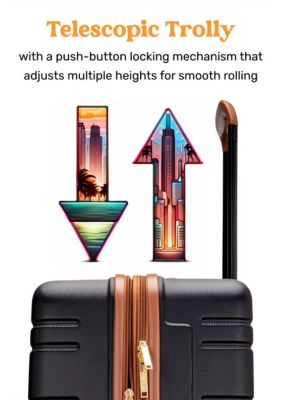 Brickell 3 Piece Expandable Retro Spinner Luggage Set