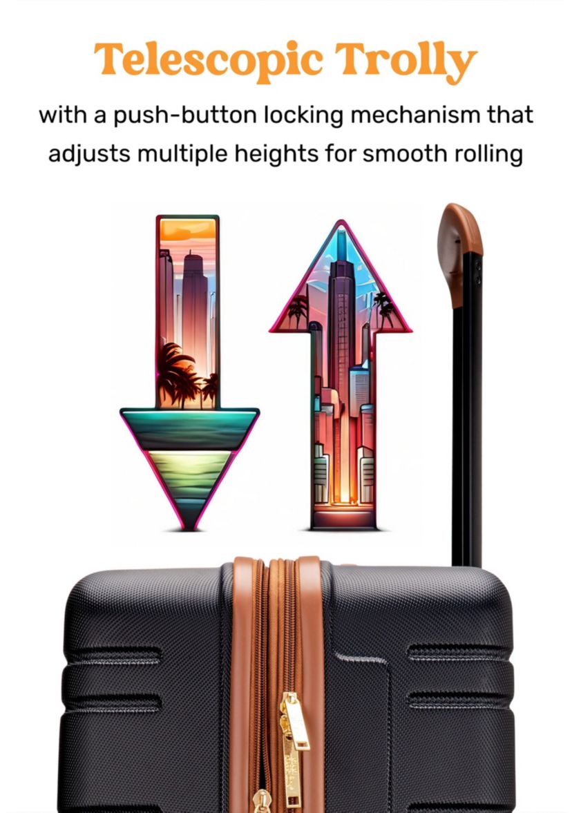Brickell 3 Piece Expandable Retro Spinner Luggage Set