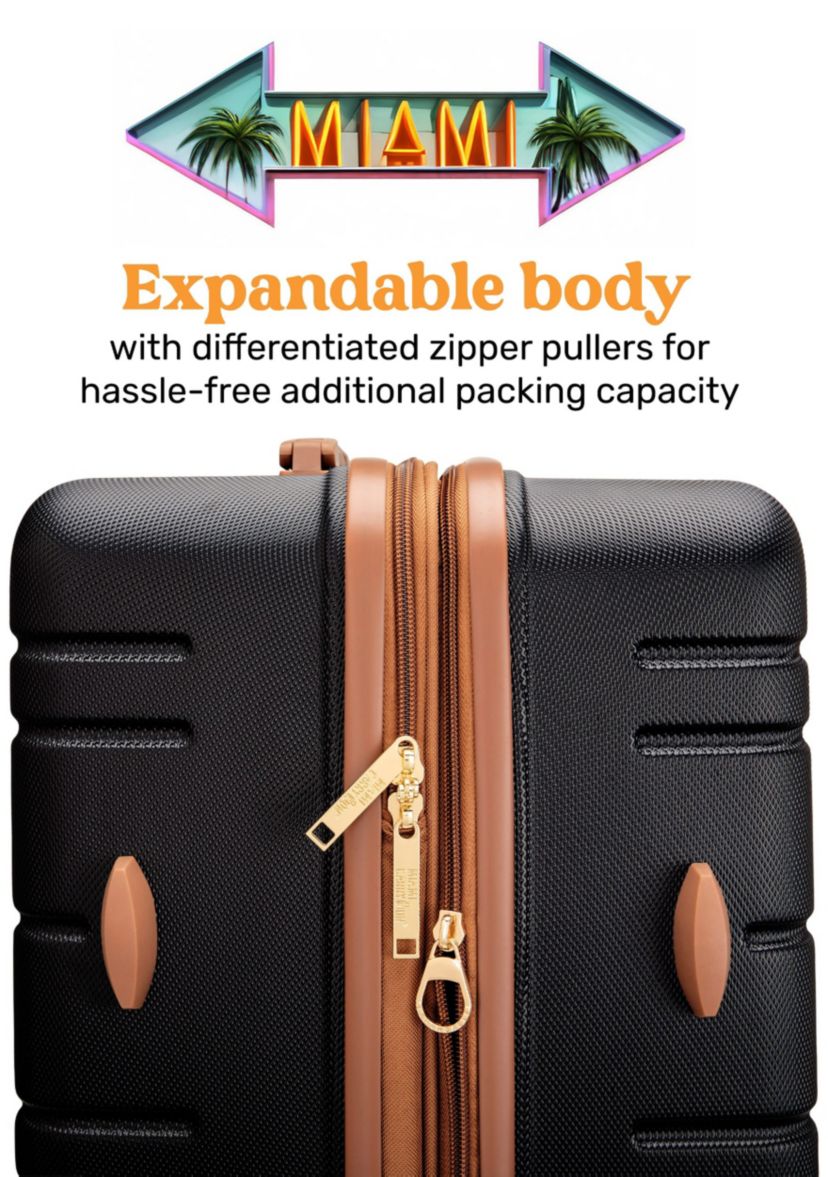 Brickell 3 Piece Expandable Retro Spinner Luggage Set