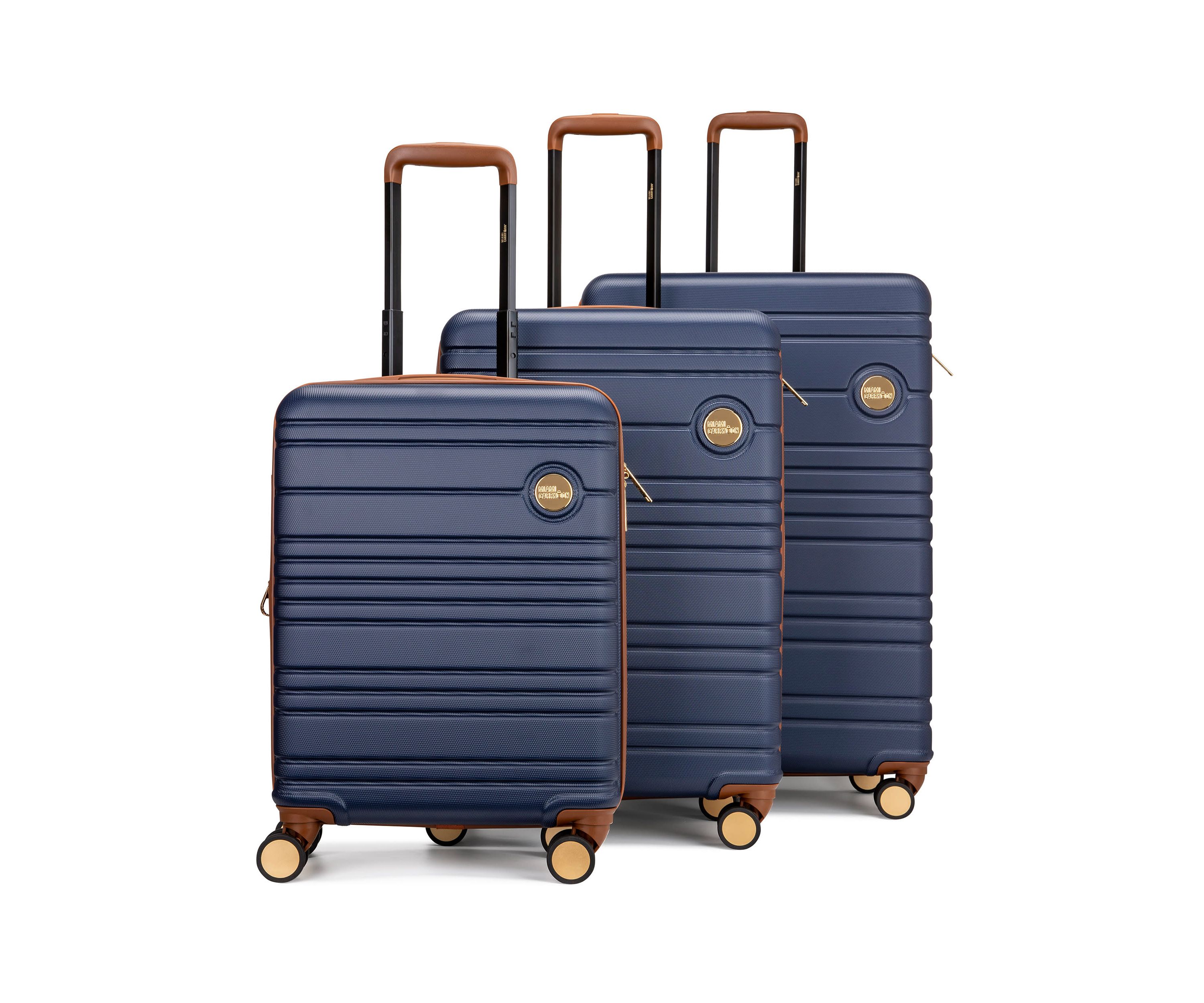 Brickell 3 Piece Expandable Retro Spinner Luggage Set