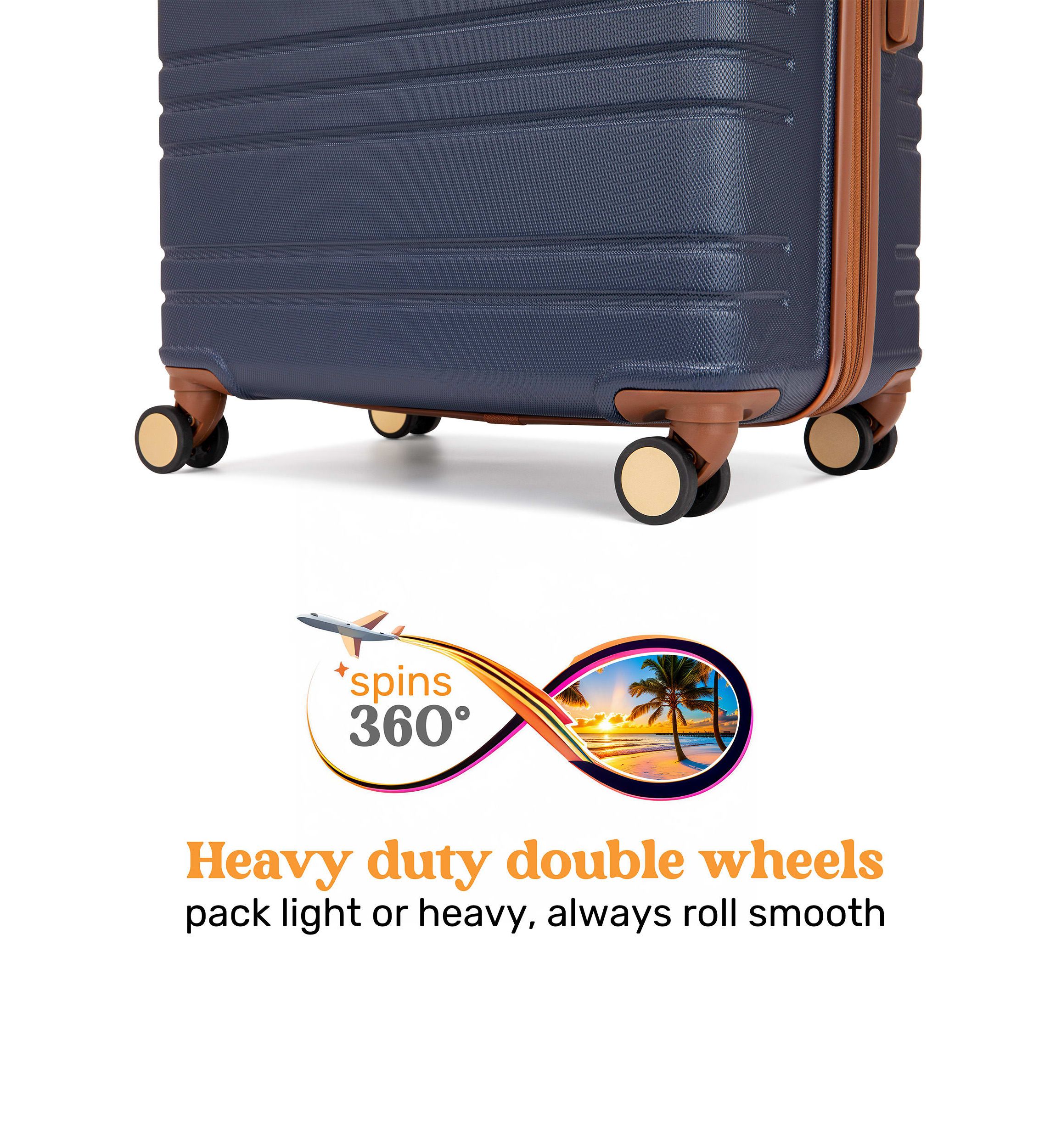 Brickell 3 Piece Expandable Retro Spinner Luggage Set