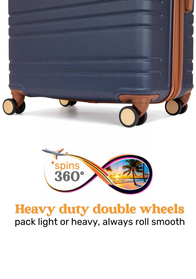 Brickell 3 Piece Expandable Retro Spinner Luggage Set