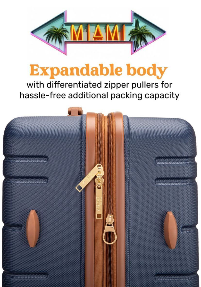 Brickell 3 Piece Expandable Retro Spinner Luggage Set