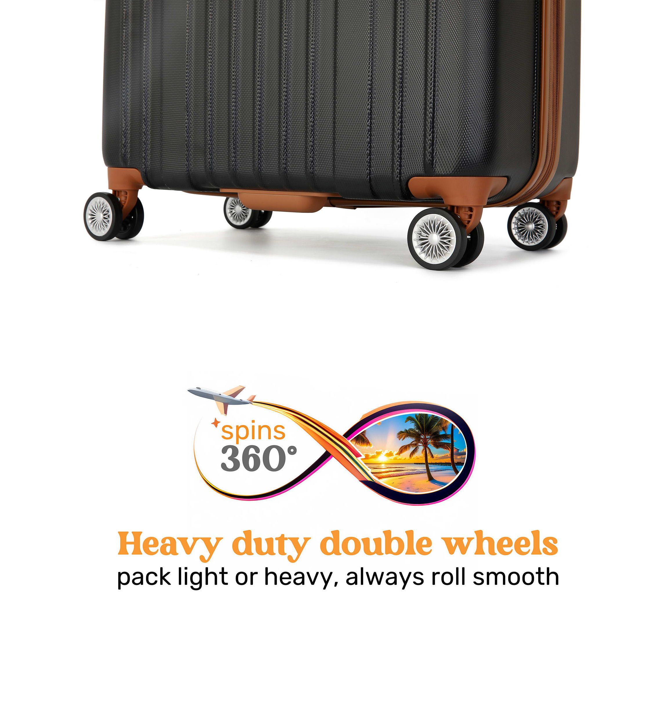 Collins 3 Piece Expandable Retro Spinner Luggage Set