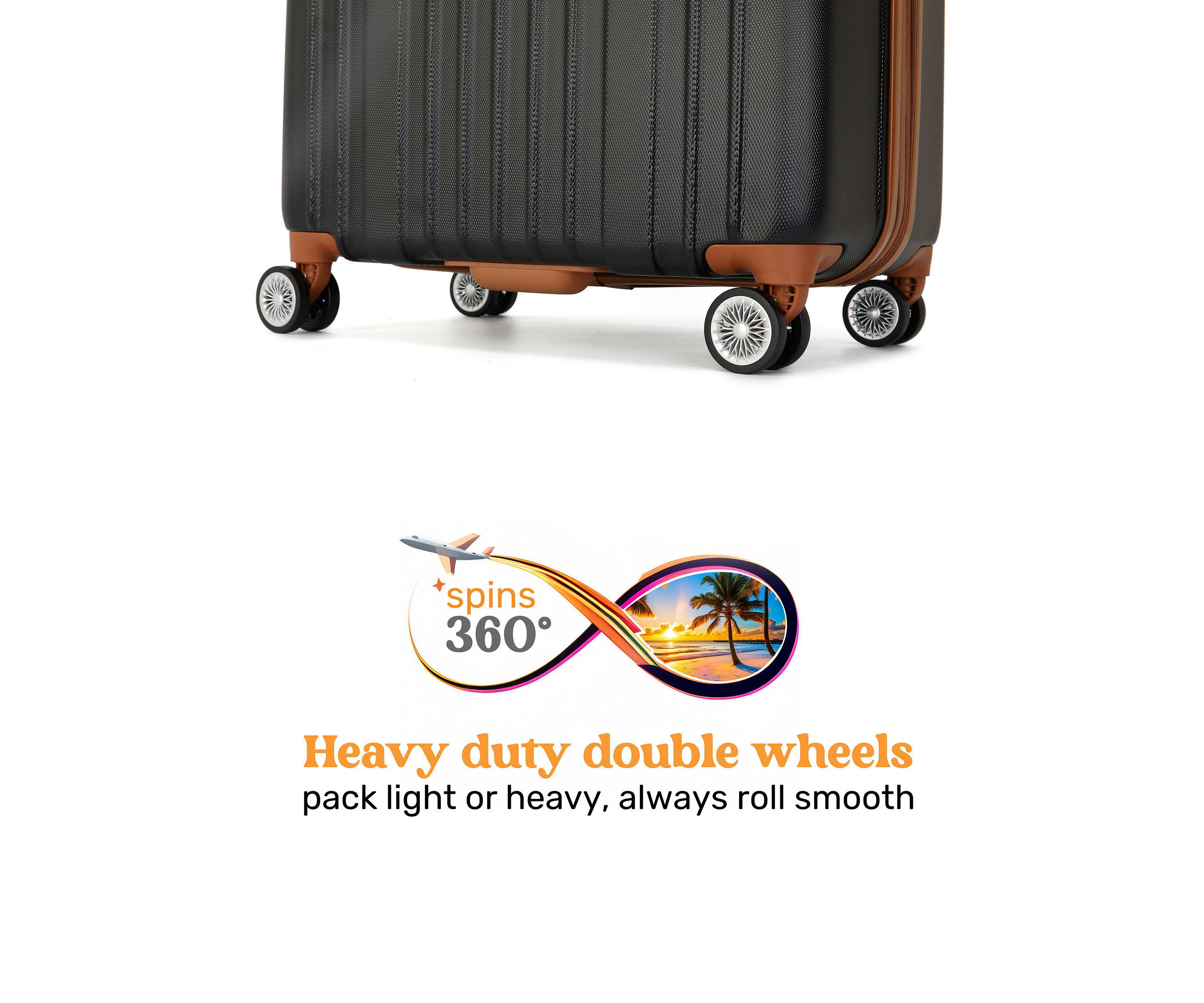 Collins 3 Piece Expandable Retro Spinner Luggage Set