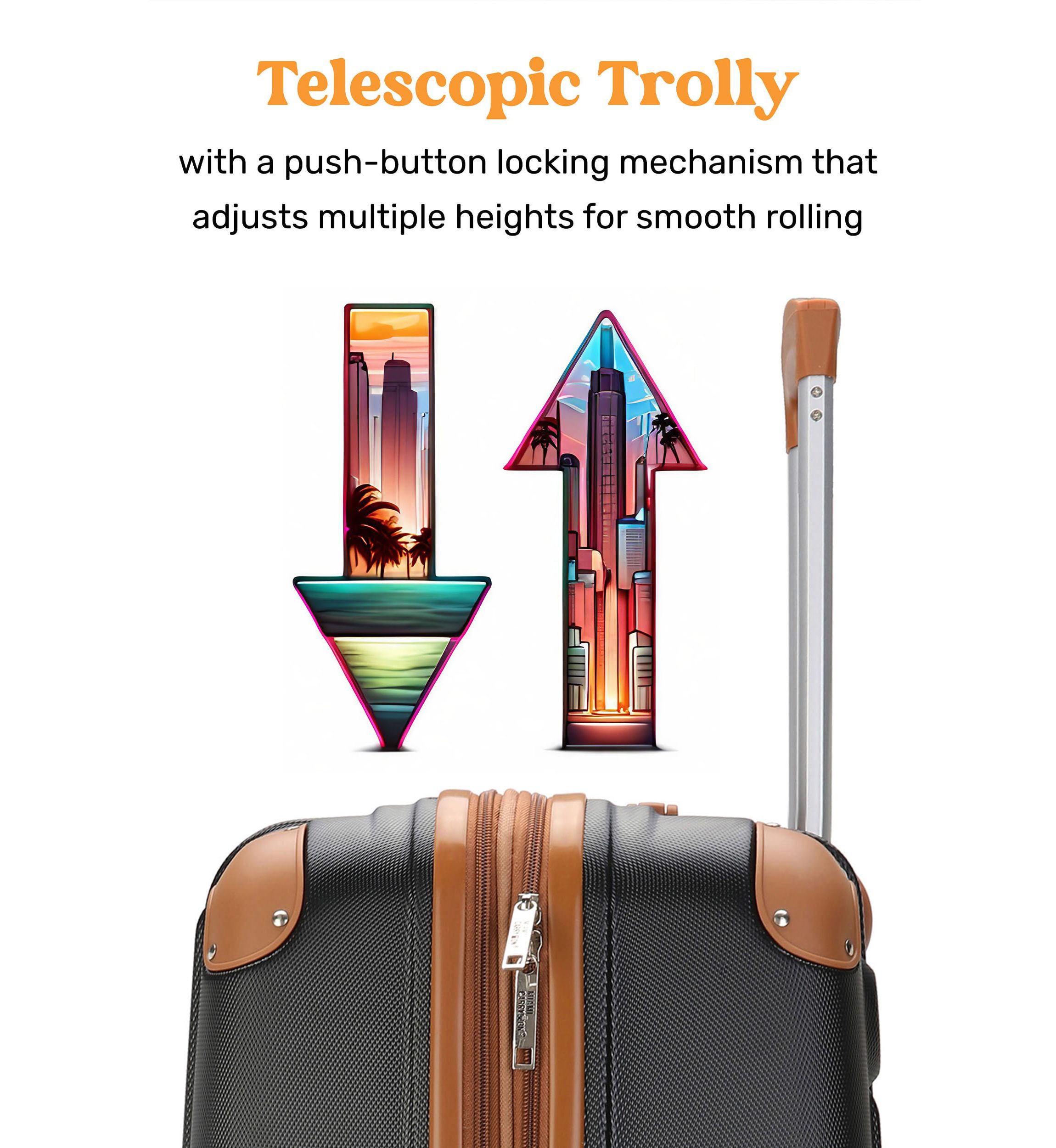 Collins 3 Piece Expandable Retro Spinner Luggage Set