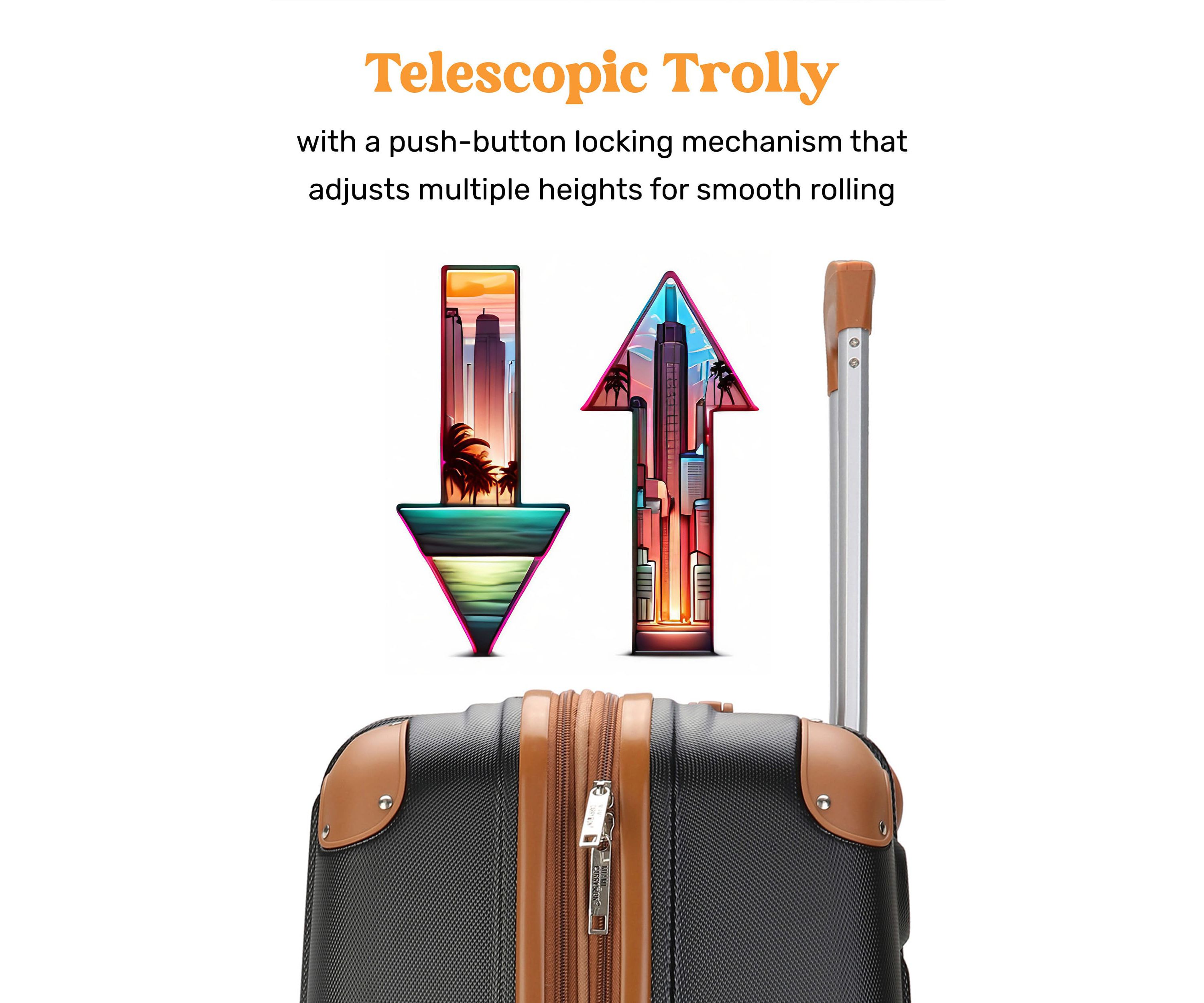 Collins 3 Piece Expandable Retro Spinner Luggage Set