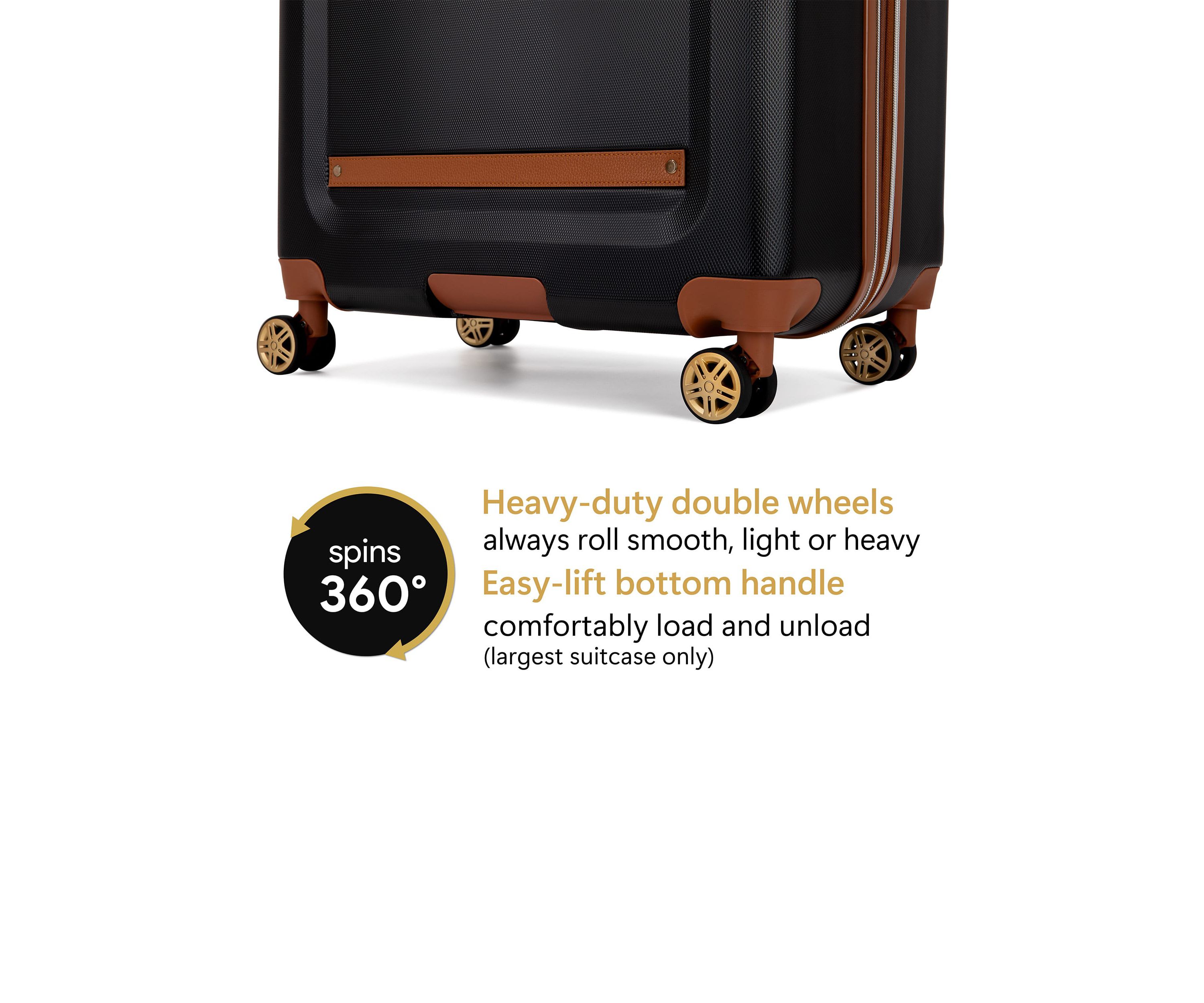 Vintage 3 Piece Expandable Spinner Luggage Set