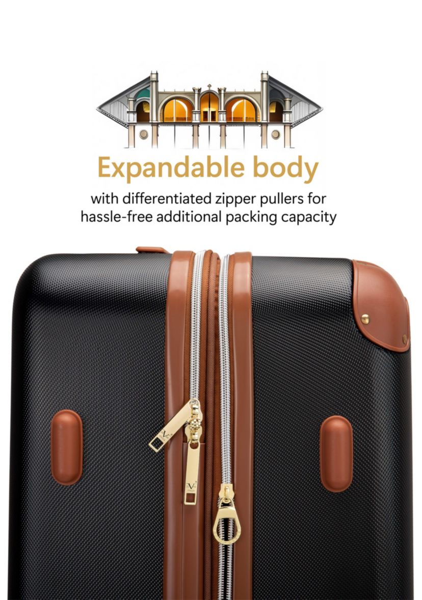 Vintage 3 Piece Expandable Spinner Luggage Set