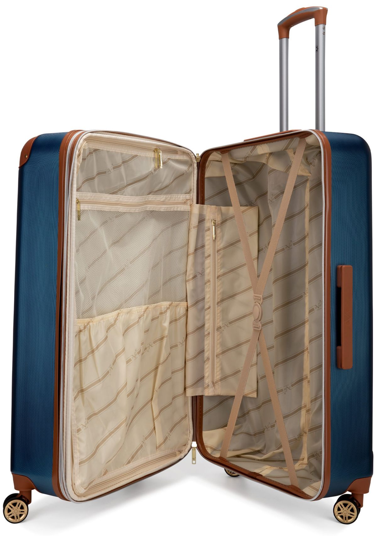 Vintage 3 Piece Expandable Retro Luggage Set