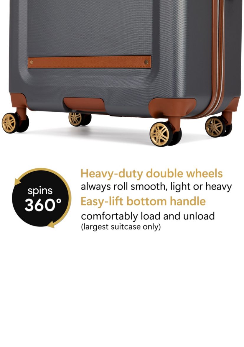 Vintage 3 Piece Expandable Spinner Luggage Set