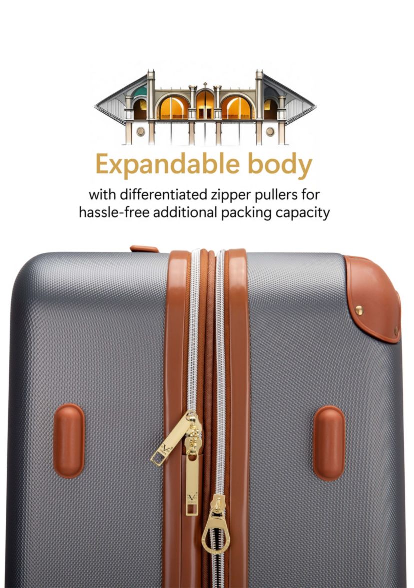 Vintage 3 Piece Expandable Spinner Luggage Set