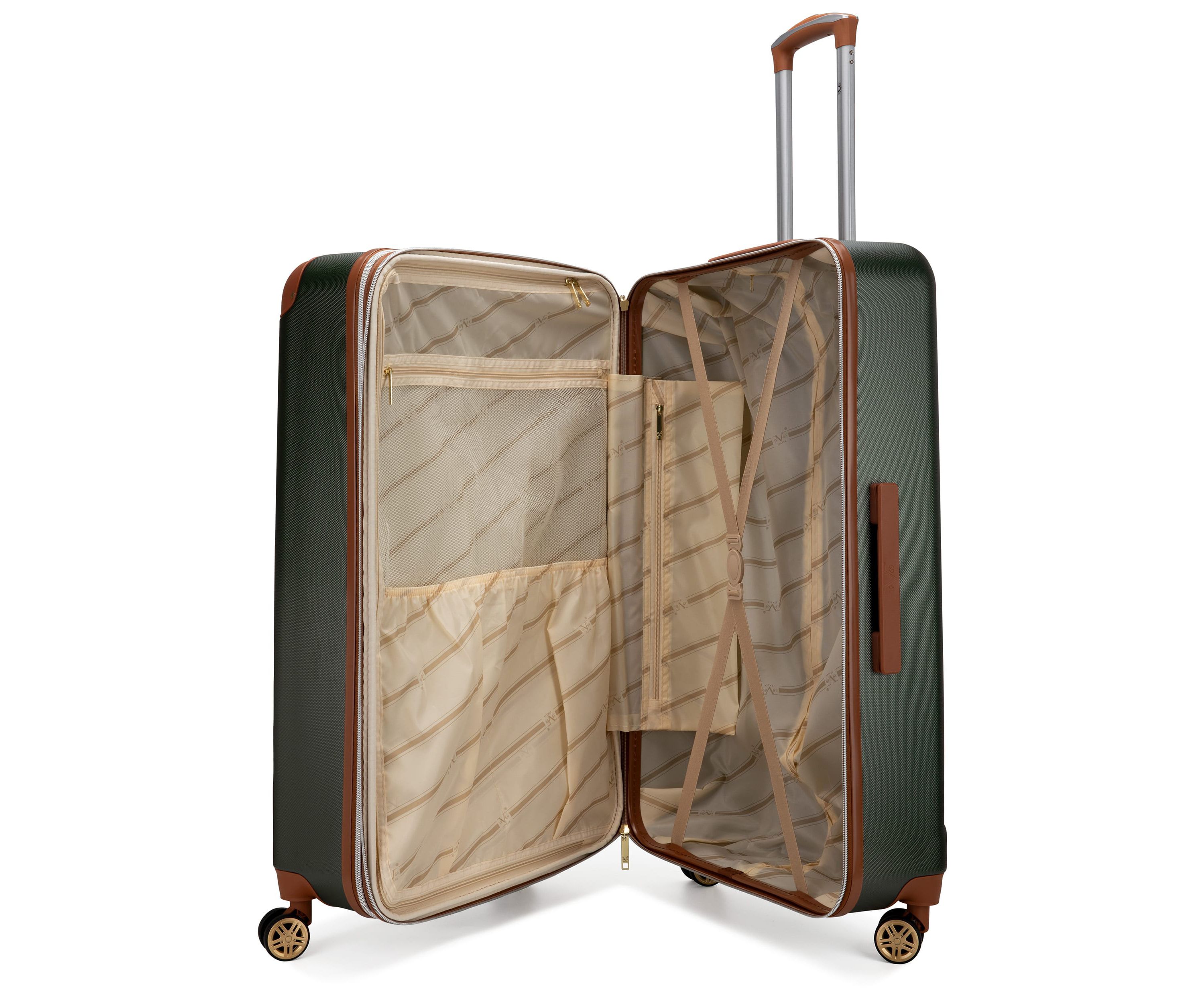 Vintage 3 Piece Expandable Retro Luggage Set