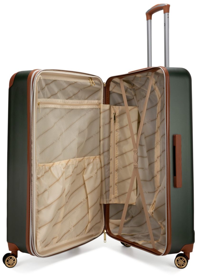 Vintage 3 Piece Expandable Retro Luggage Set