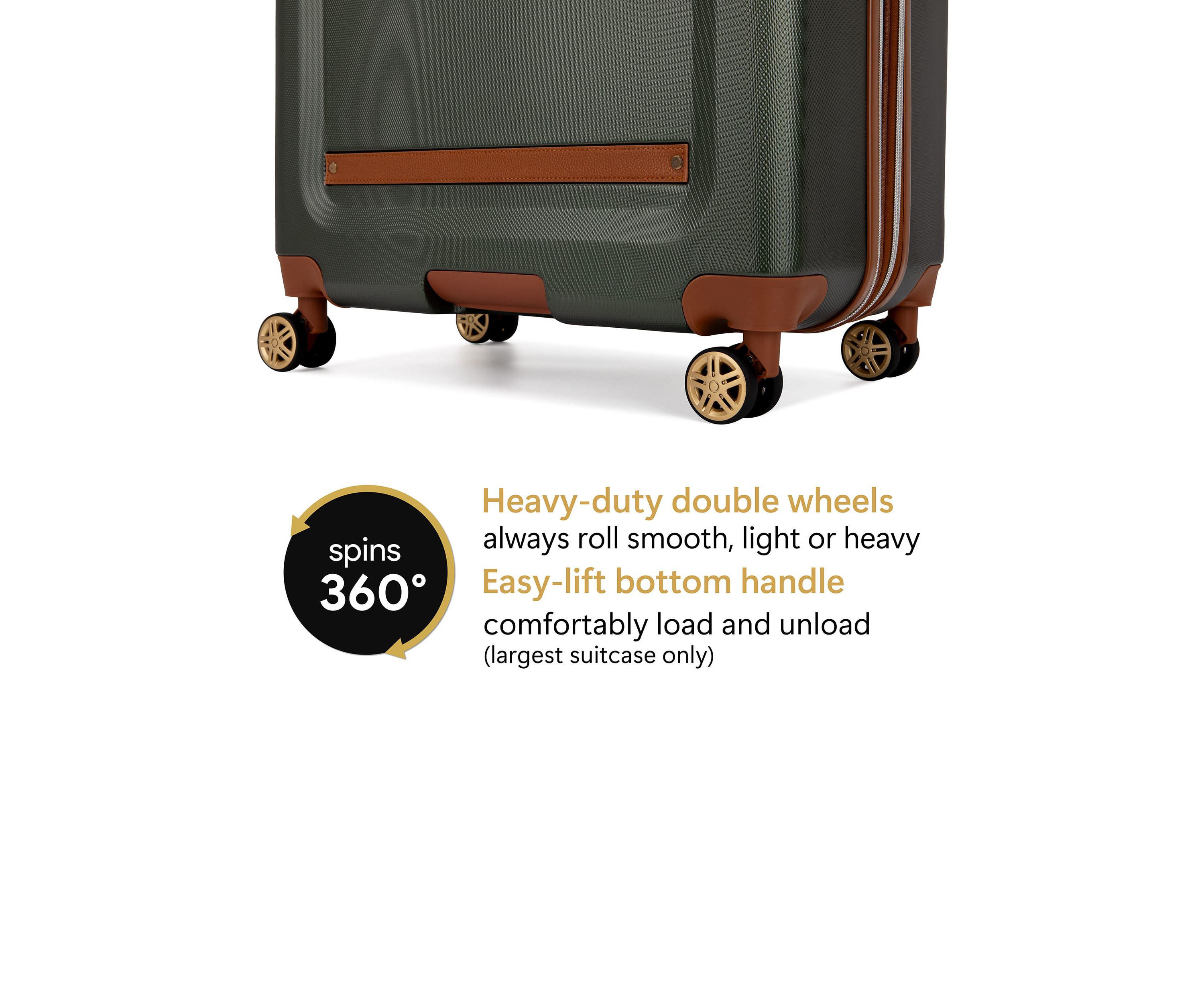 Vintage 3 Piece Expandable Retro Luggage Set