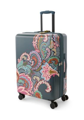 Vera Bradley Leaf Me Not Paisley Dark Slate Adair Hardside Spinner