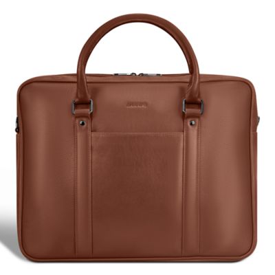 CHAMPS Onyx Leather Briefcase, Brown