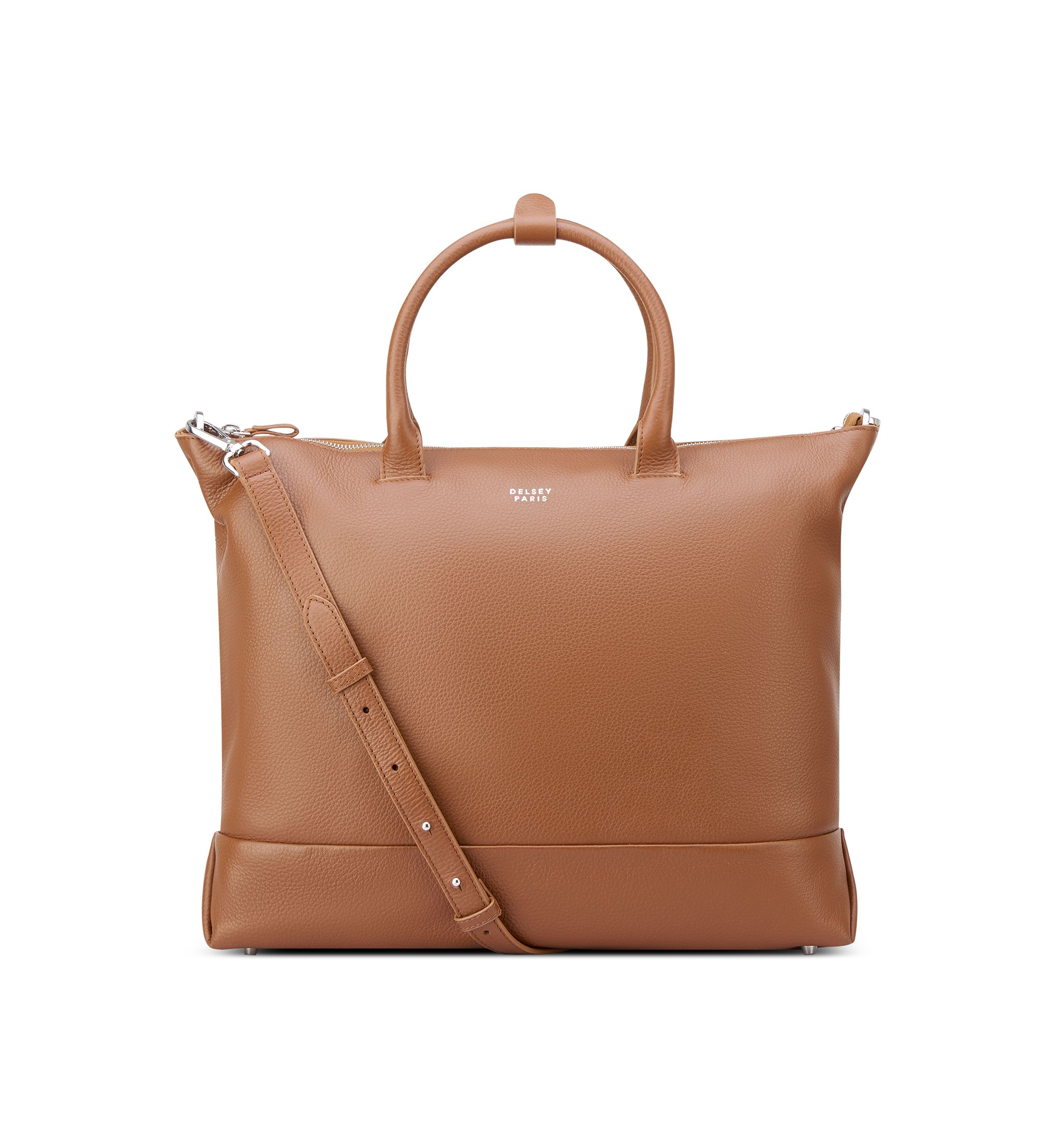 Le Cuir Grainé Leather Zippered Tote Bag