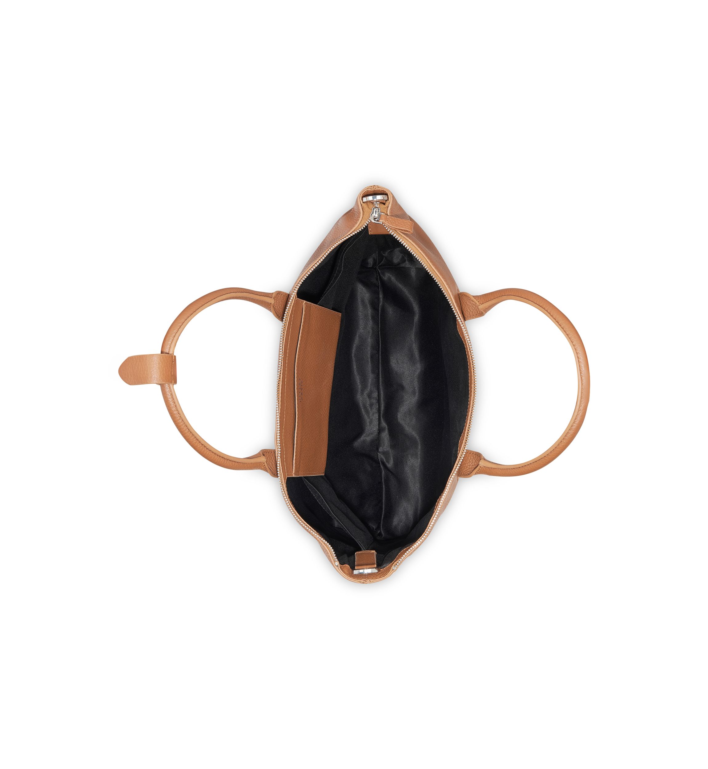 Le Cuir Grainé Leather Zippered Tote Bag