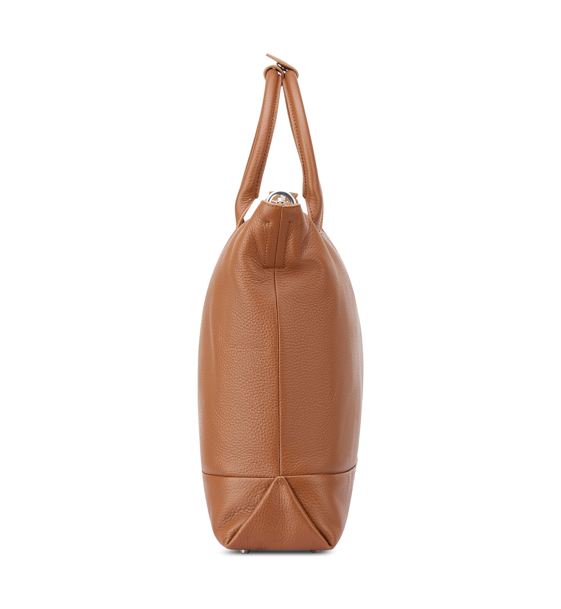 Le Cuir Grainé Leather Zippered Tote Bag