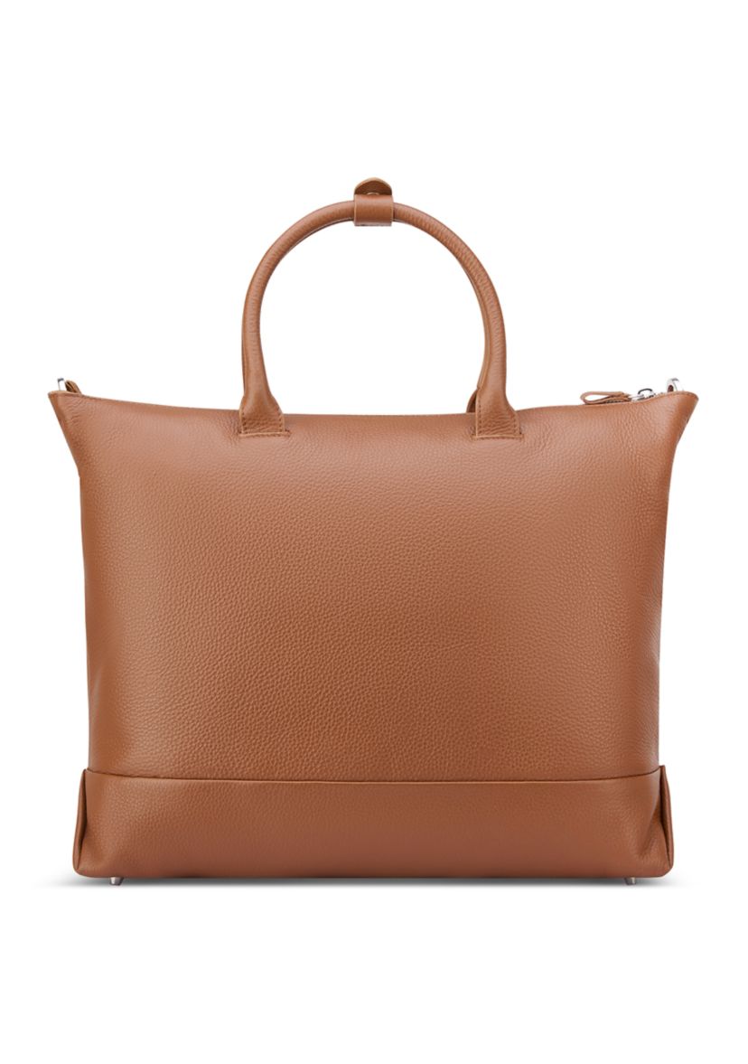 Le Cuir Grainé Leather Zippered Tote Bag