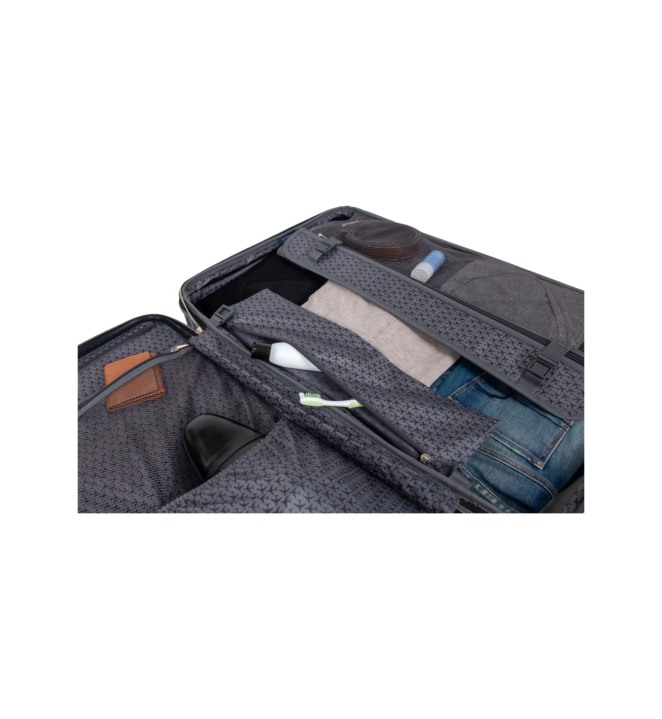 Madison Square Chevron Checked Luggage