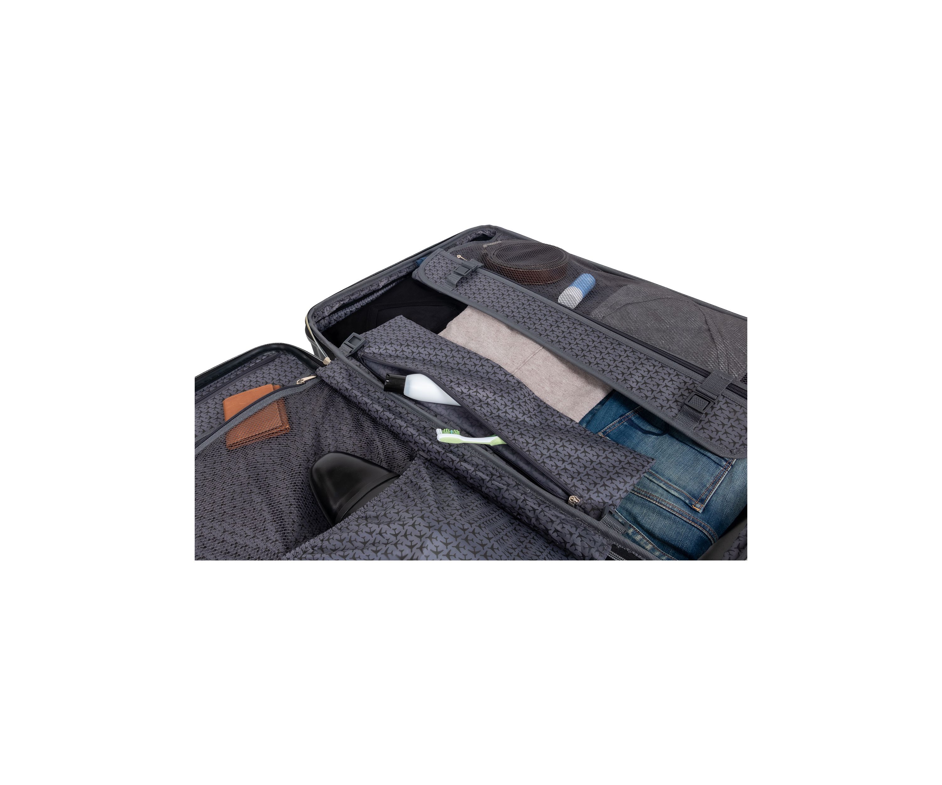 Madison Square Chevron Checked Luggage