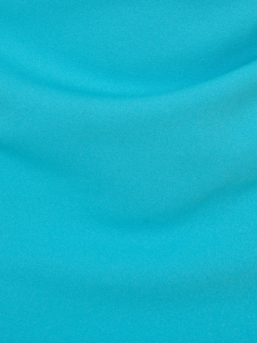 Knit Crepe Draped Midi Dress