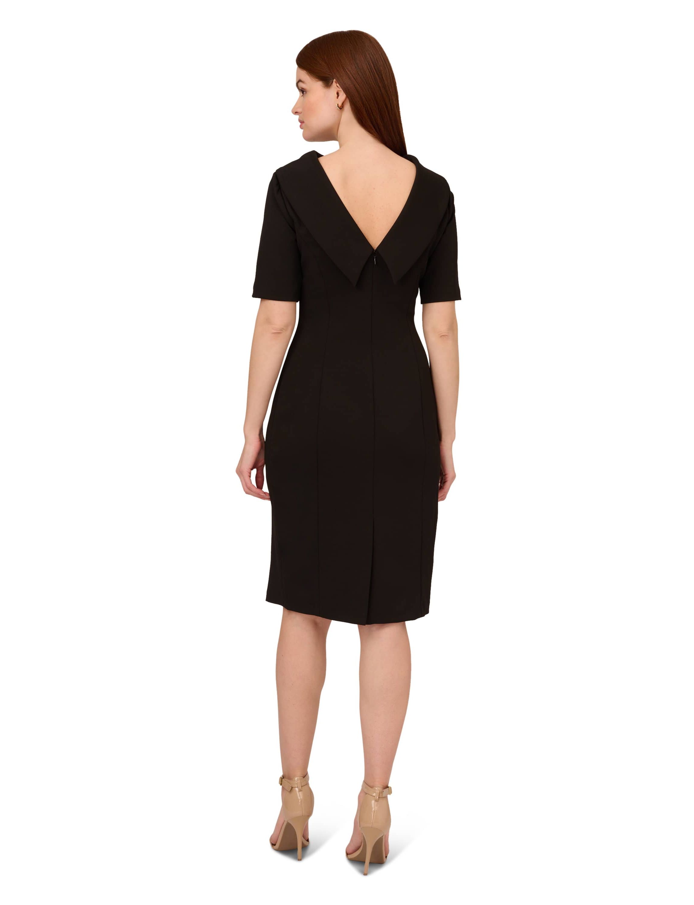Roll Neck Sheath With V Back