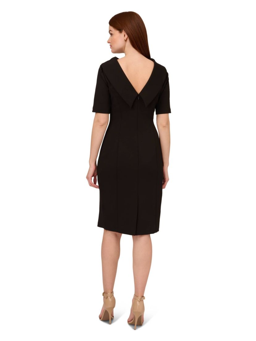 Roll Neck Sheath With V Back