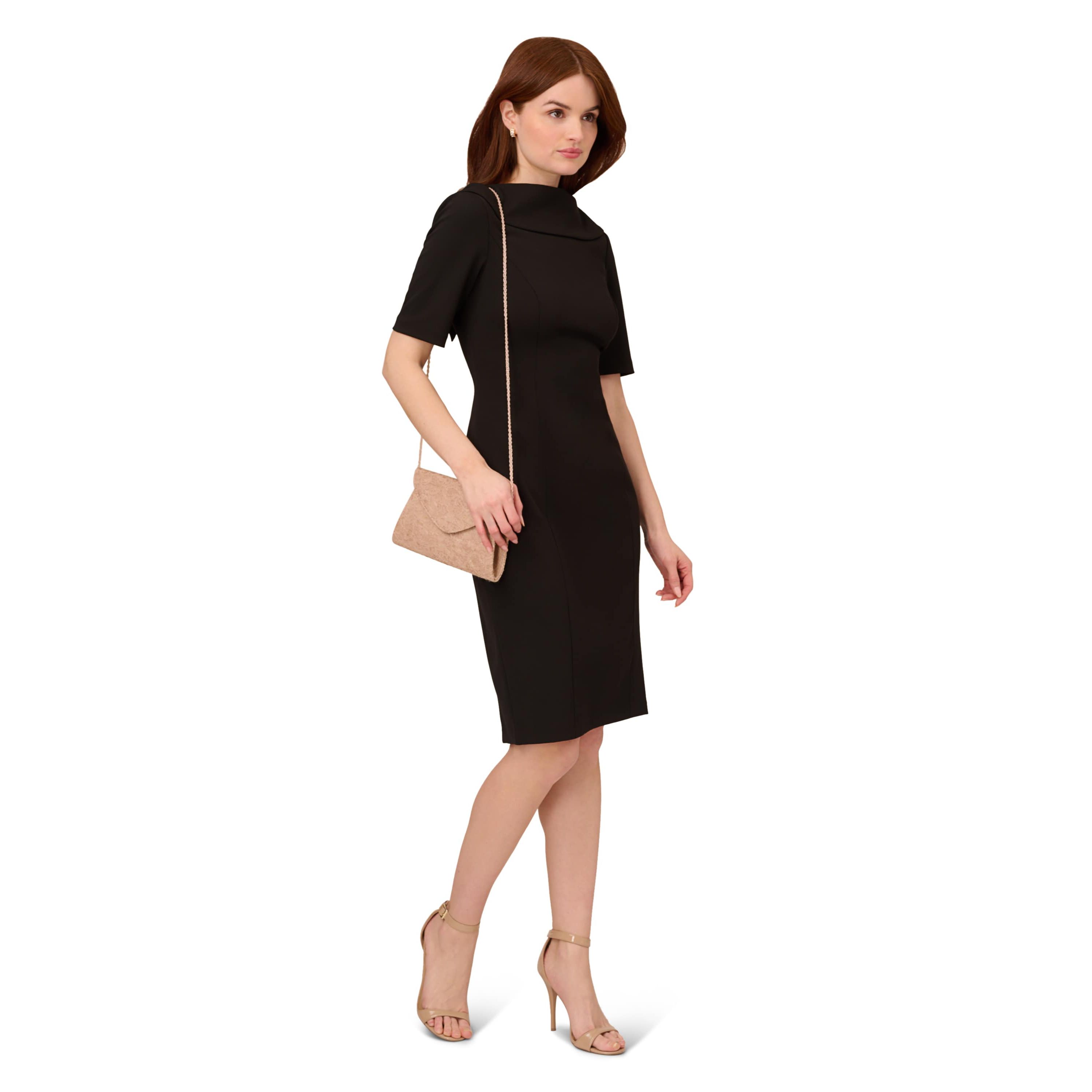 Roll Neck Sheath With V Back