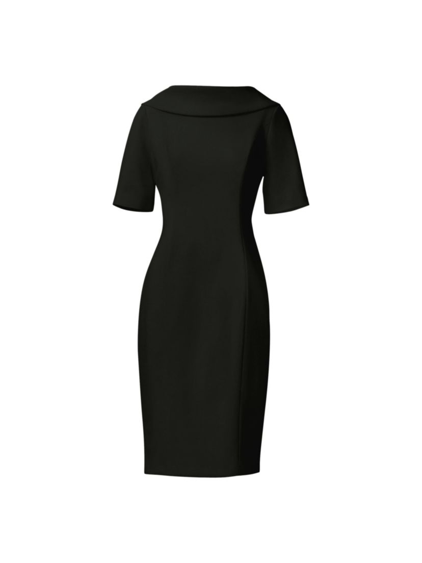 Roll Neck Sheath With V Back