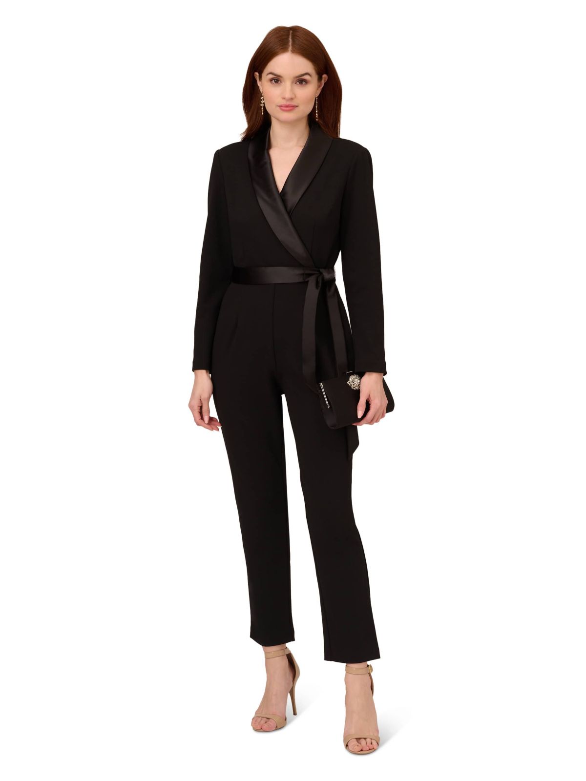 Crepe Tuxedo Jumpsuit