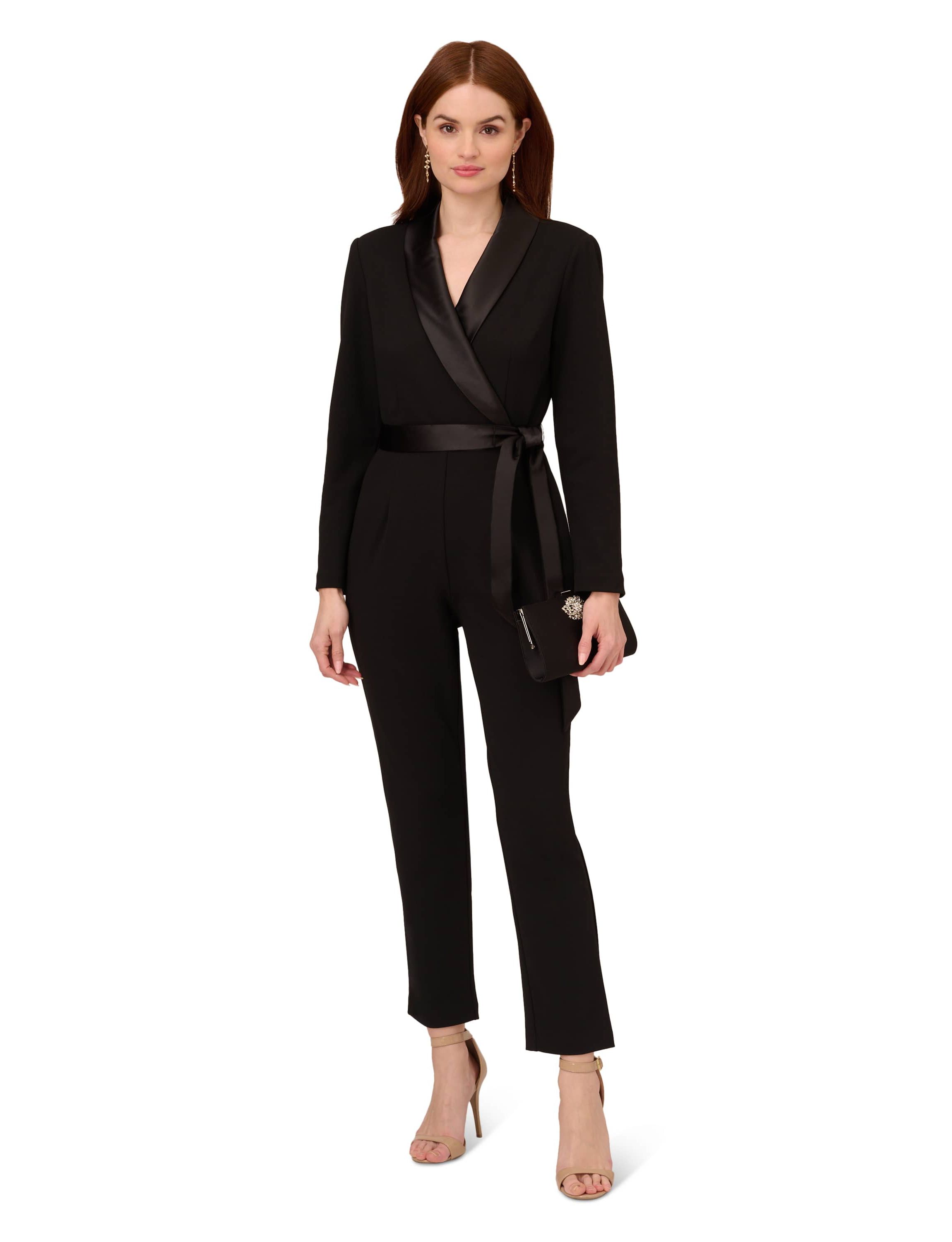 Crepe Tuxedo Jumpsuit