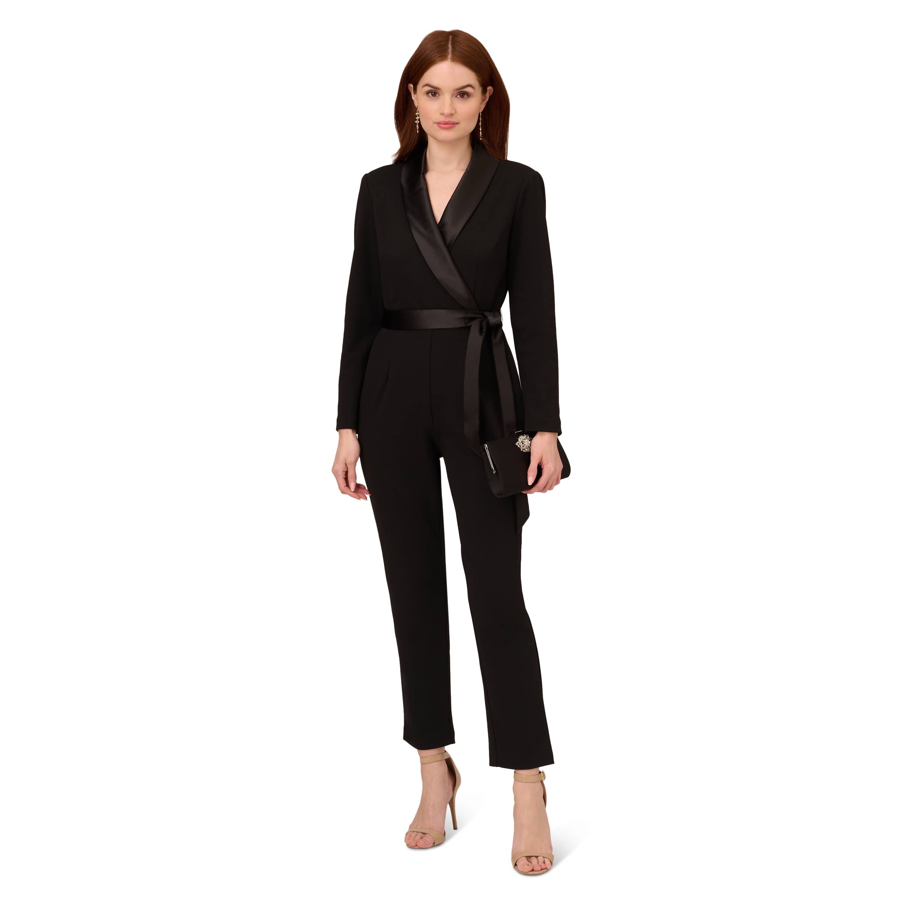 Crepe Tuxedo Jumpsuit