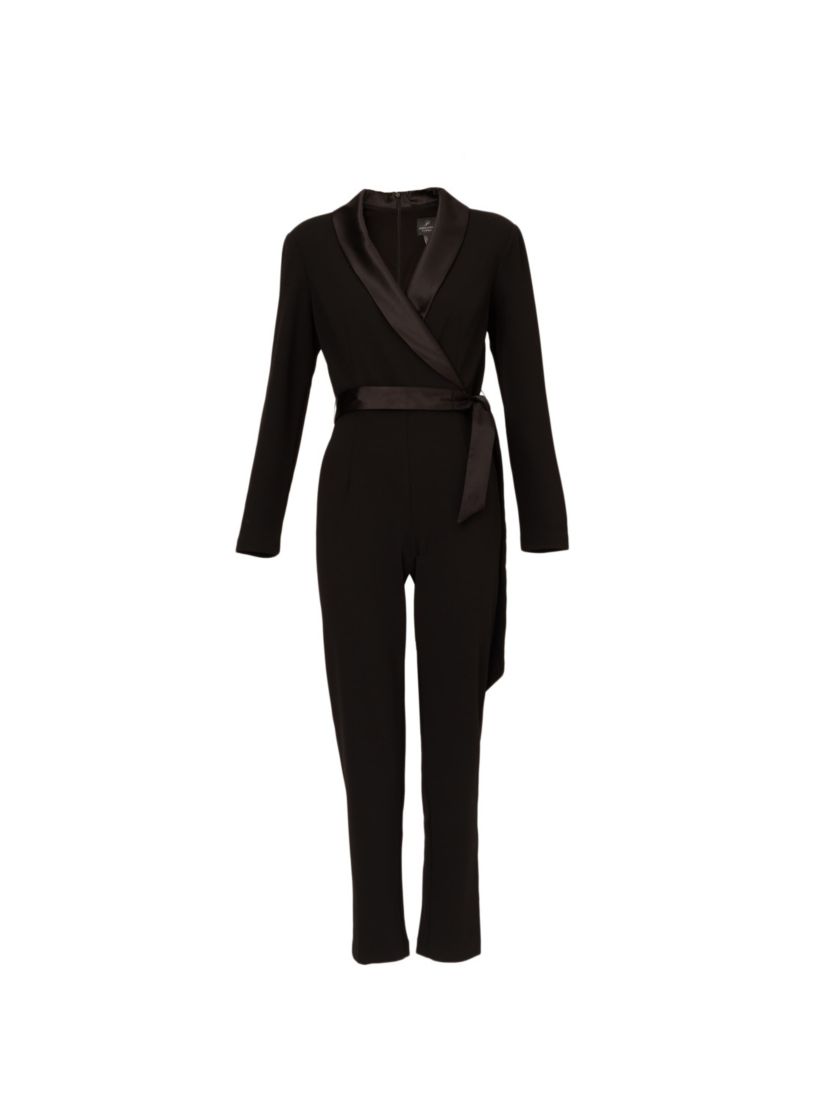 Crepe Tuxedo Jumpsuit