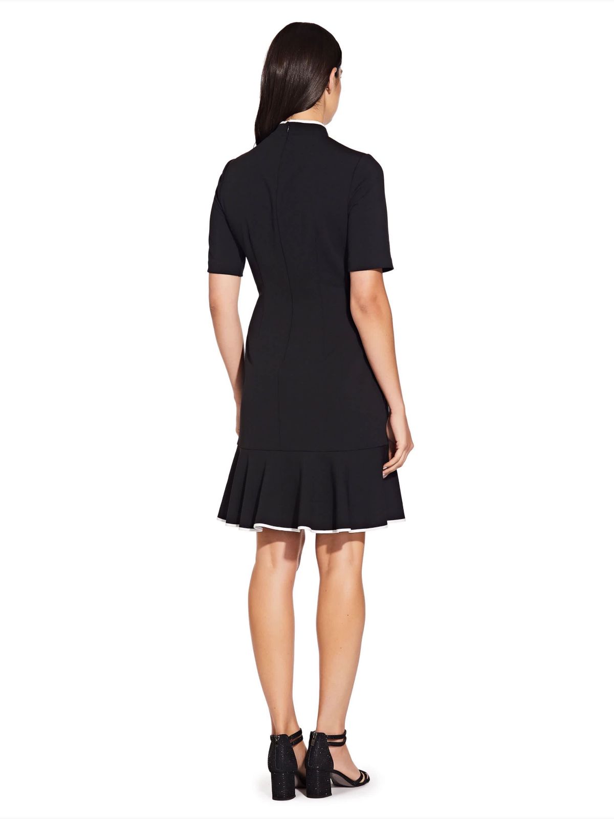 Knit Crepe Tie Neck Dress