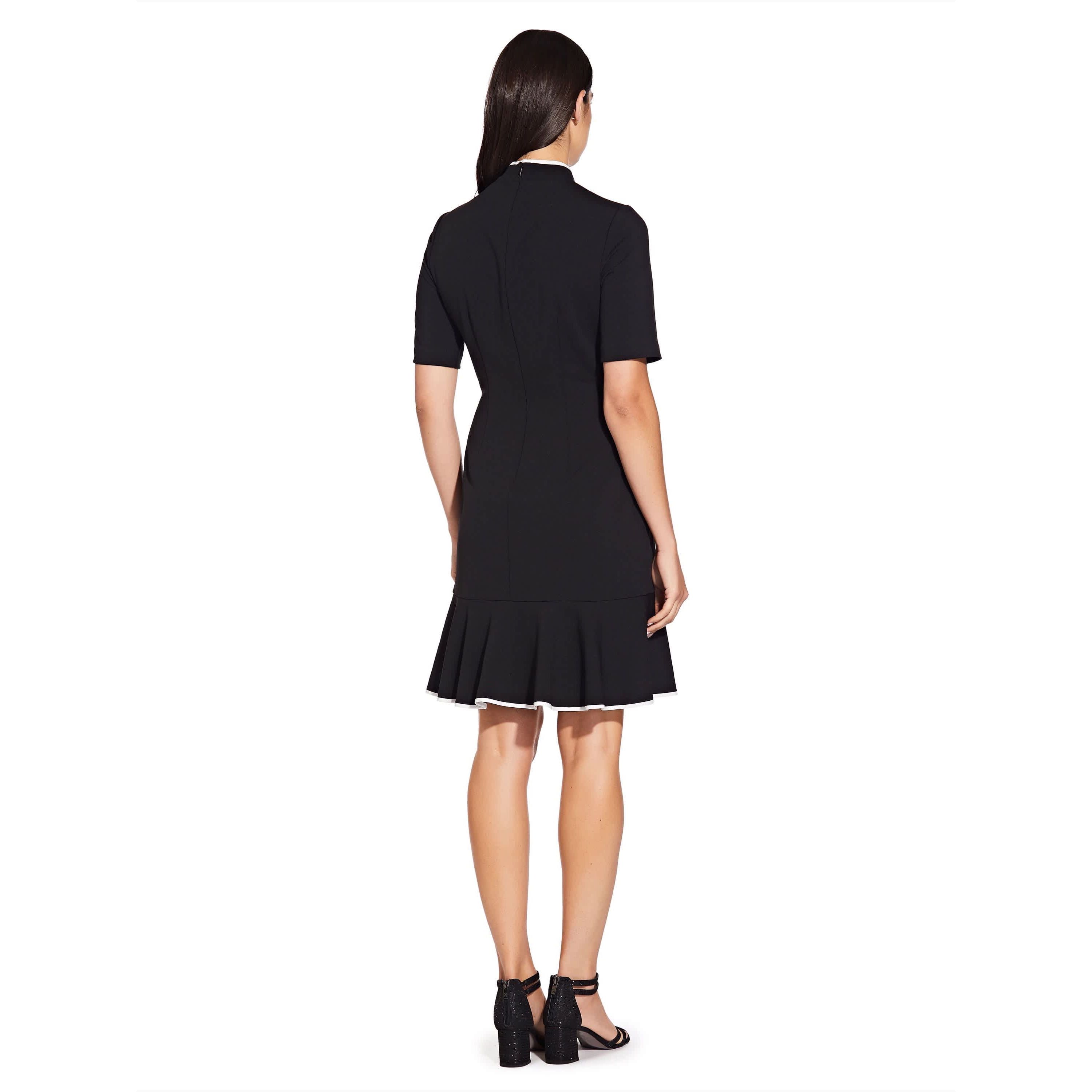 Knit Crepe Tie Neck Dress
