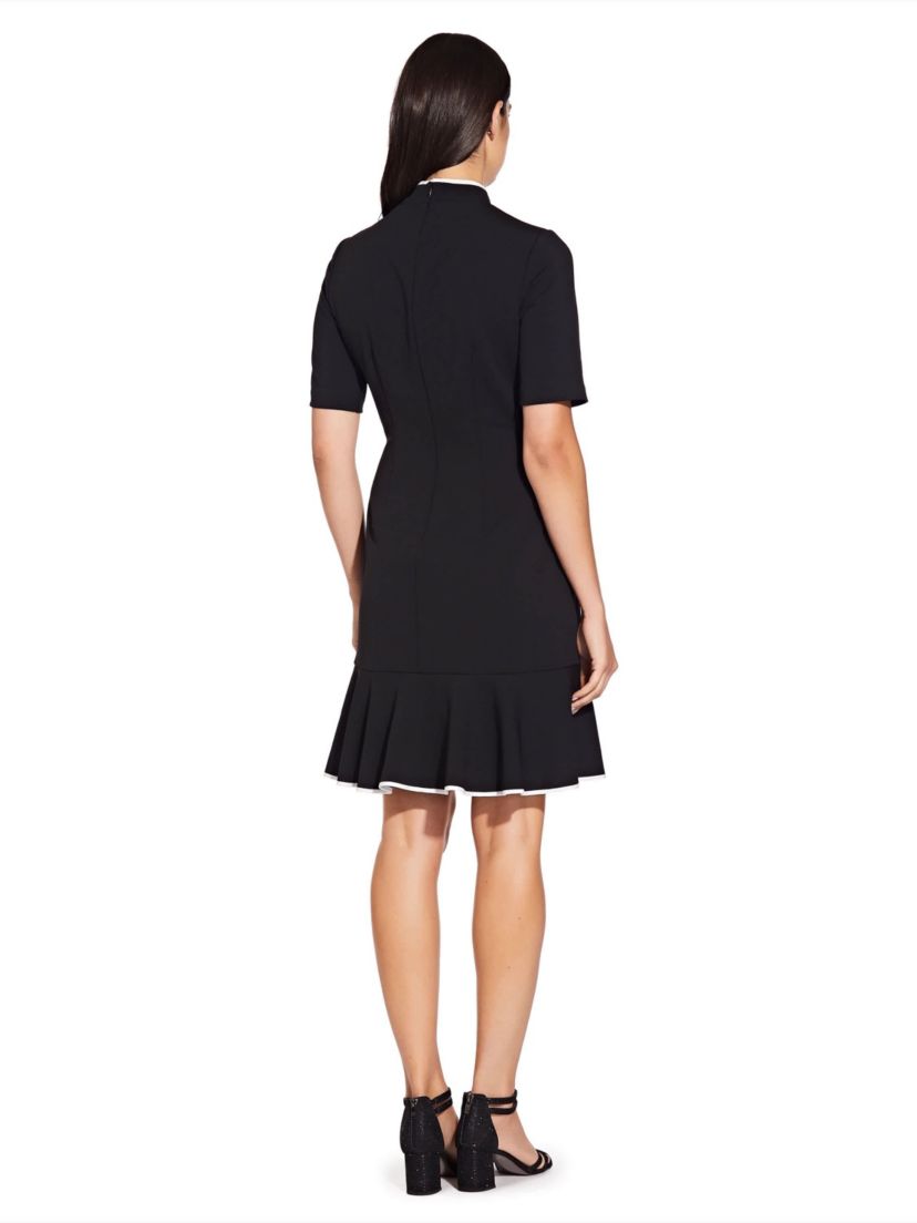 Knit Crepe Tie Neck Dress