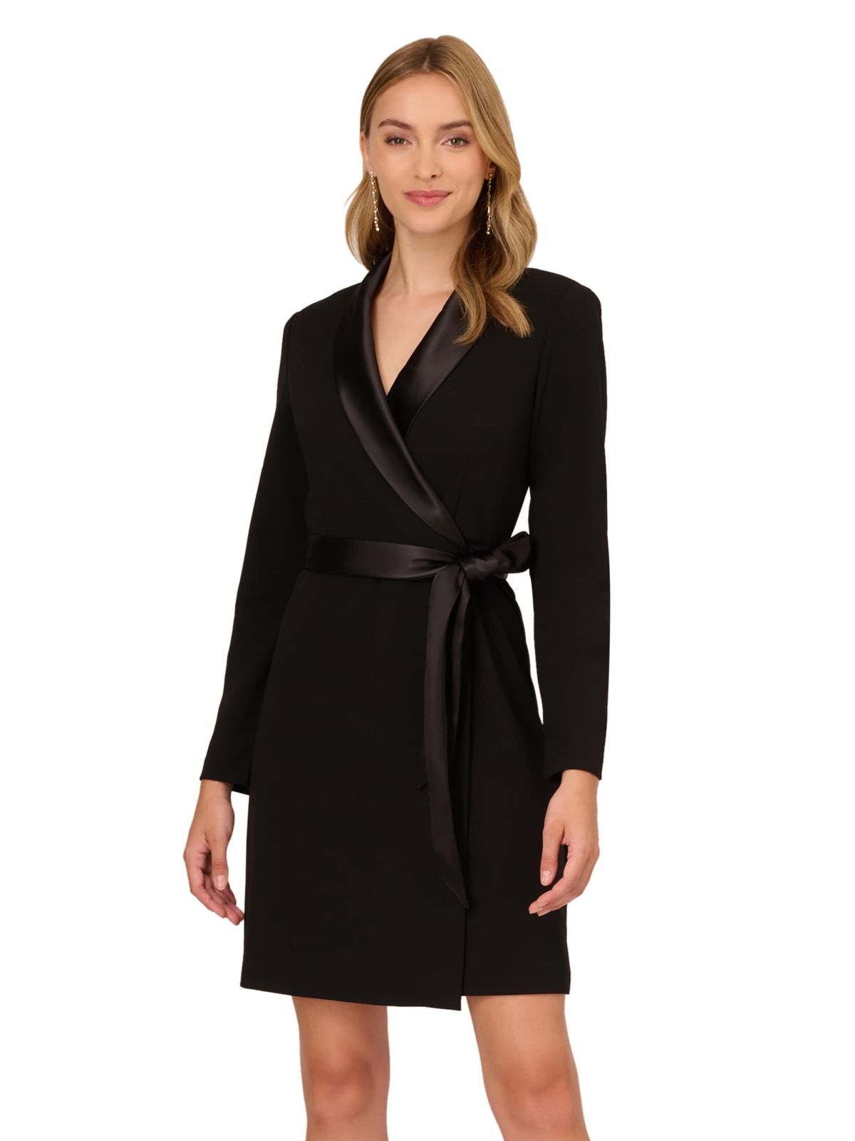 Knit Crepe Tuxedo A-Line Dress