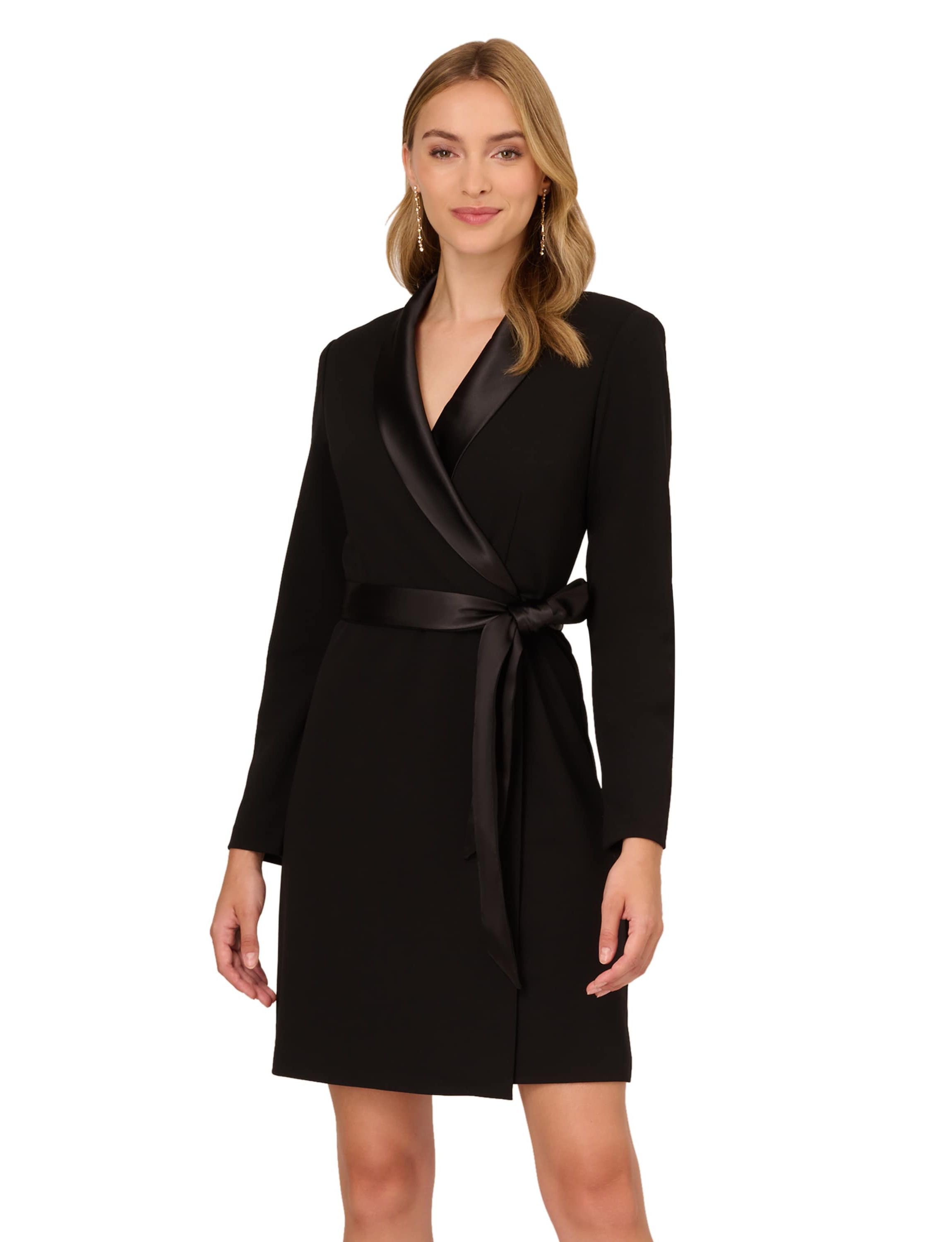 Knit Crepe Tuxedo A-Line Dress