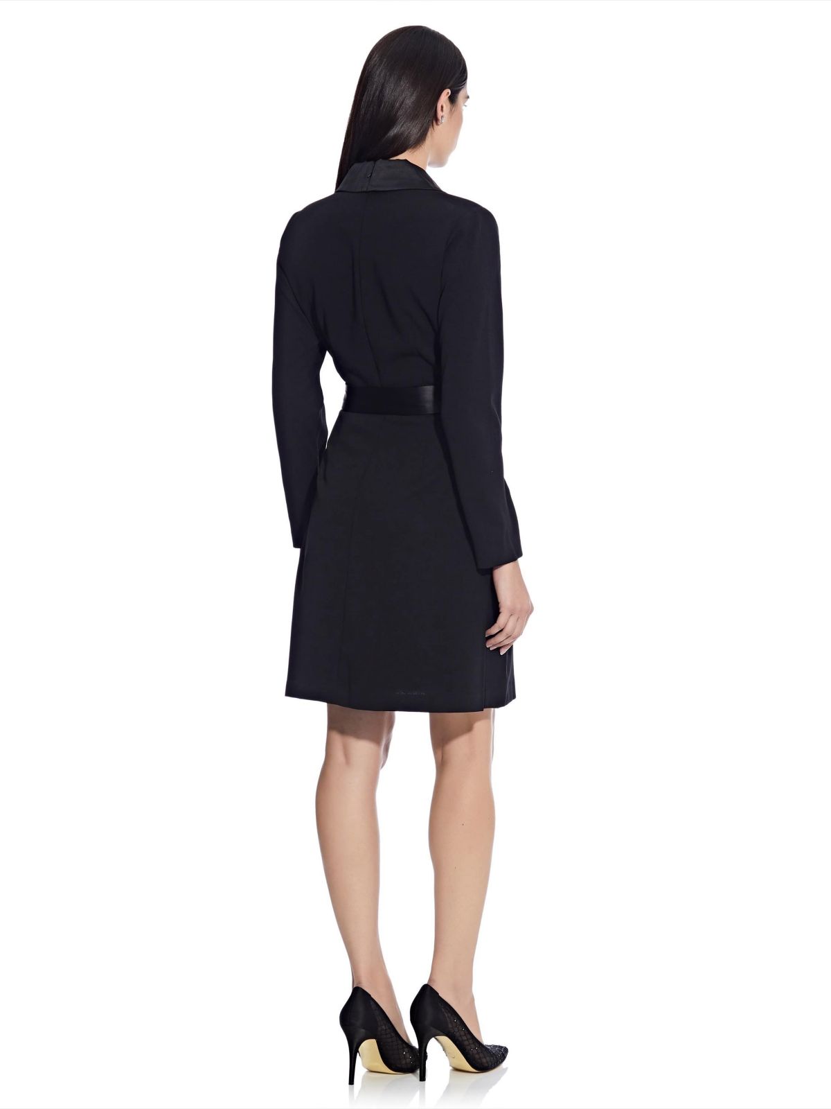 Knit Crepe Tuxedo A-Line Dress