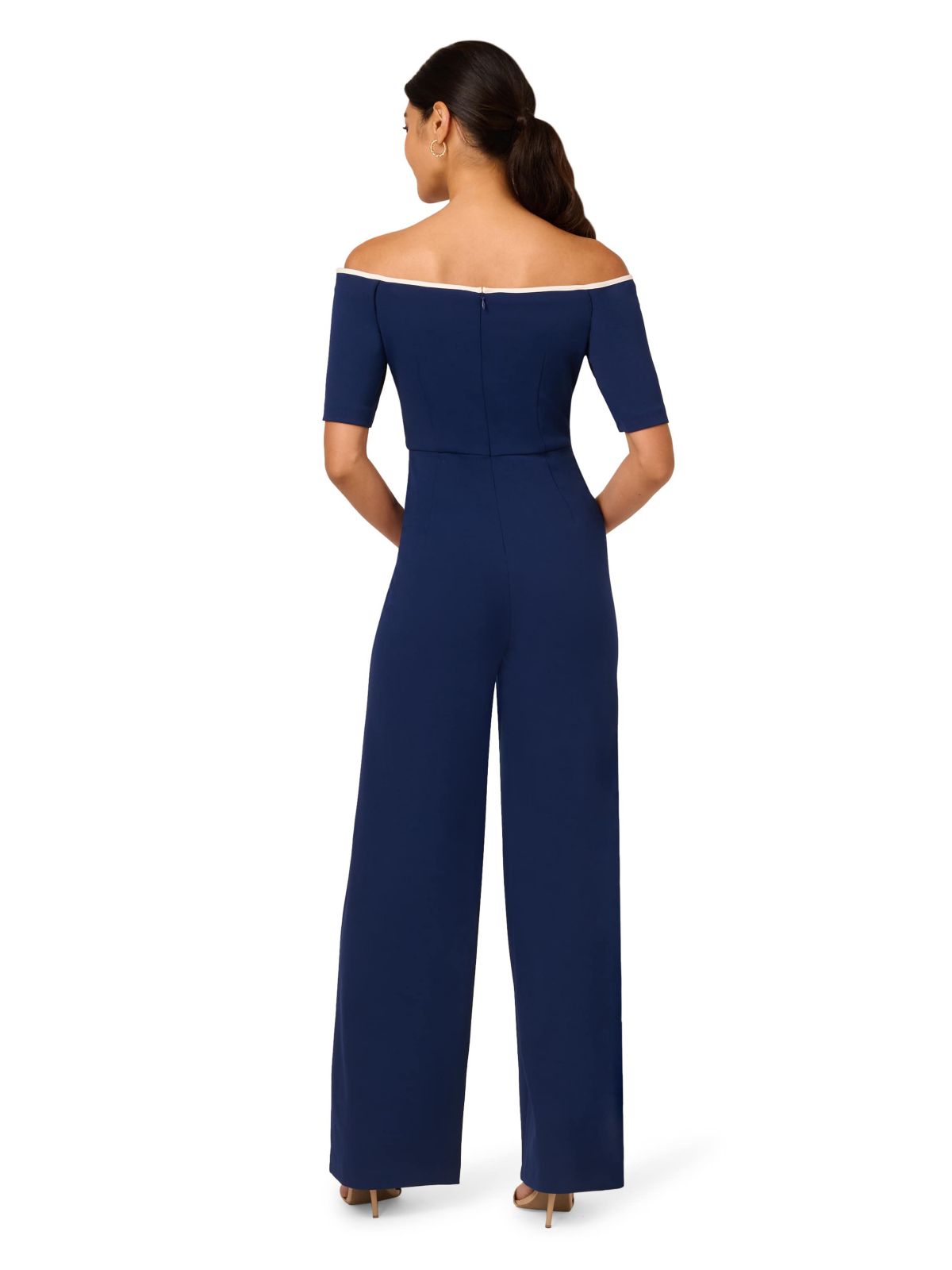 Knit Crepe Tie Jumpsuit