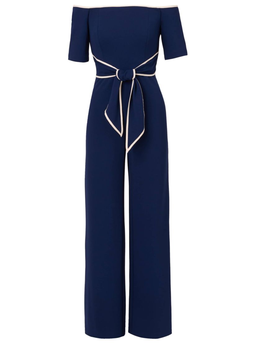 Knit Crepe Tie Jumpsuit